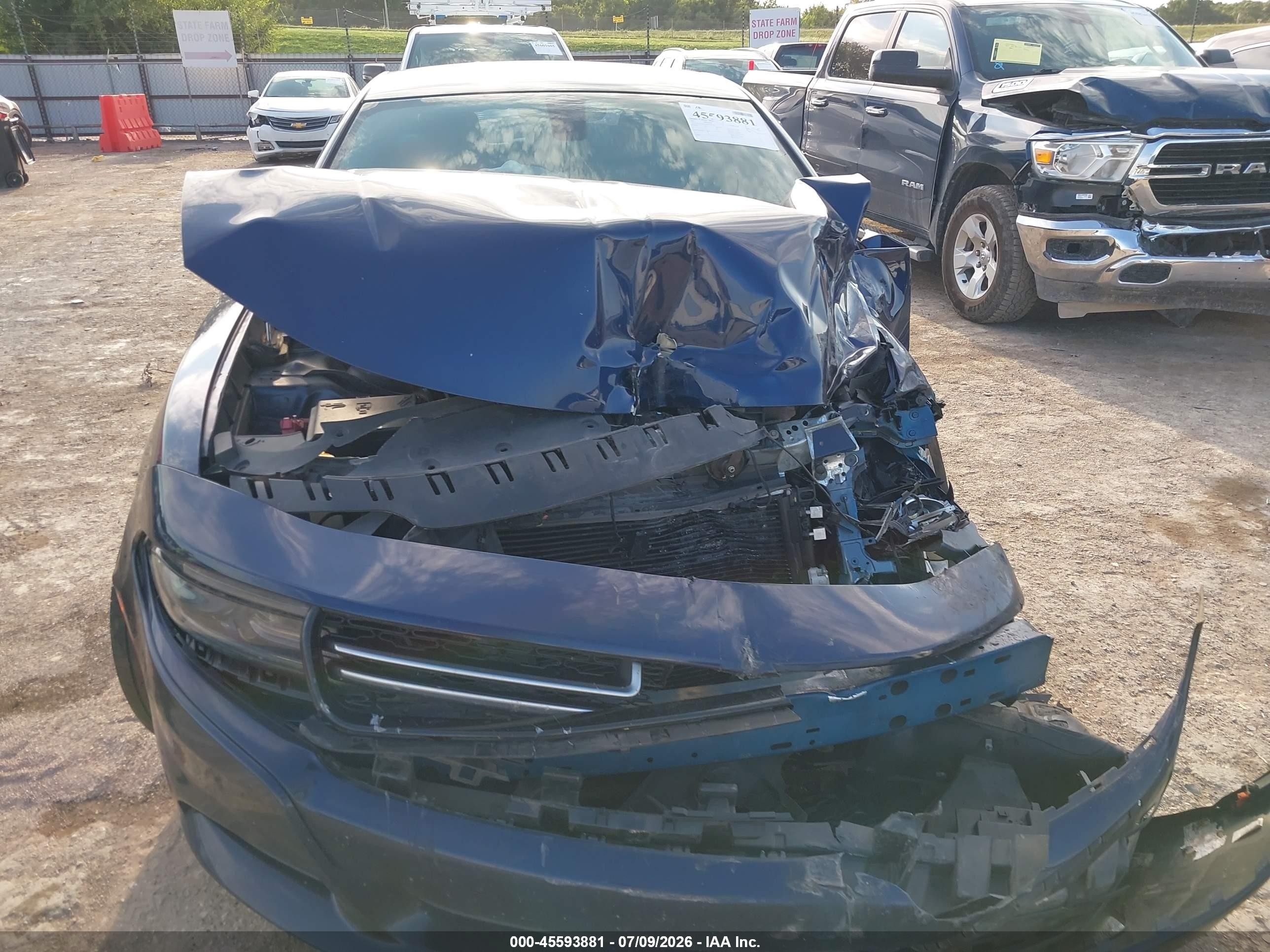 2017 Dodge Charger Se Rwd Blue vin: 2C3CDXBG0HH547463