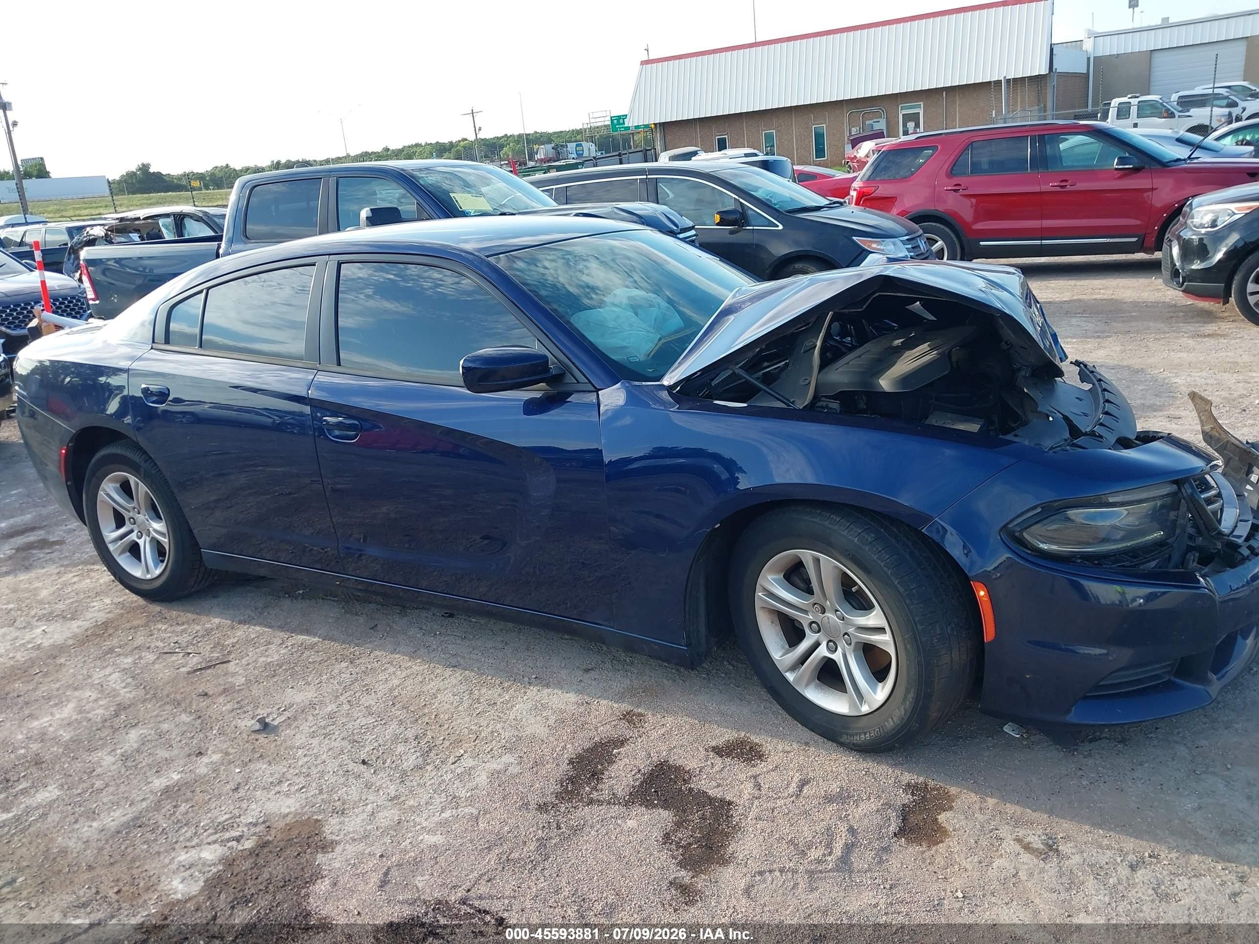 2017 Dodge Charger Se Rwd Blue vin: 2C3CDXBG0HH547463