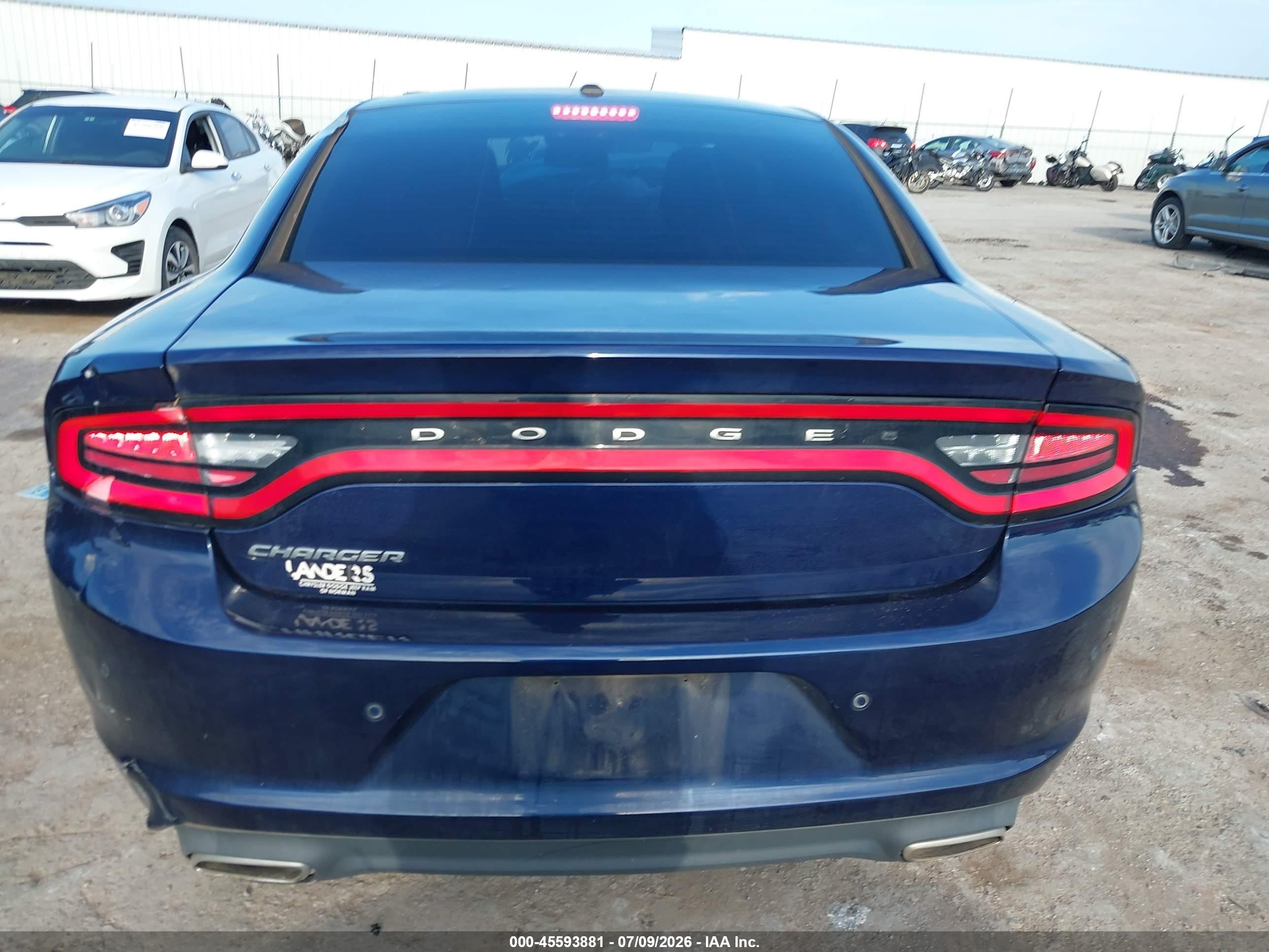 2017 Dodge Charger Se Rwd Blue vin: 2C3CDXBG0HH547463
