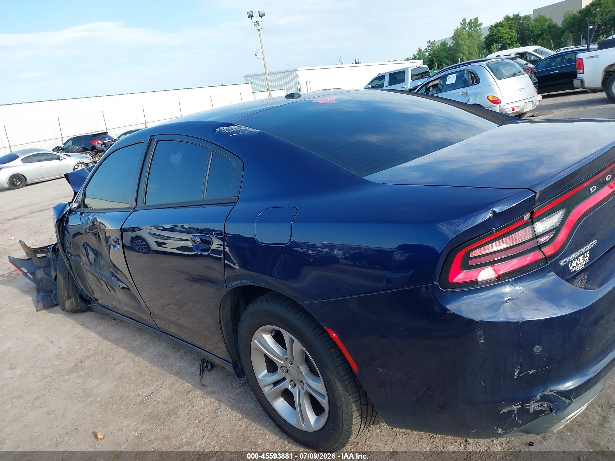 2017 Dodge Charger Se Rwd Blue vin: 2C3CDXBG0HH547463