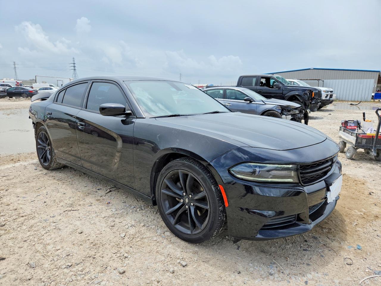 2018 Dodge Charger Sxt Black vin: 2C3CDXBG0JH186208