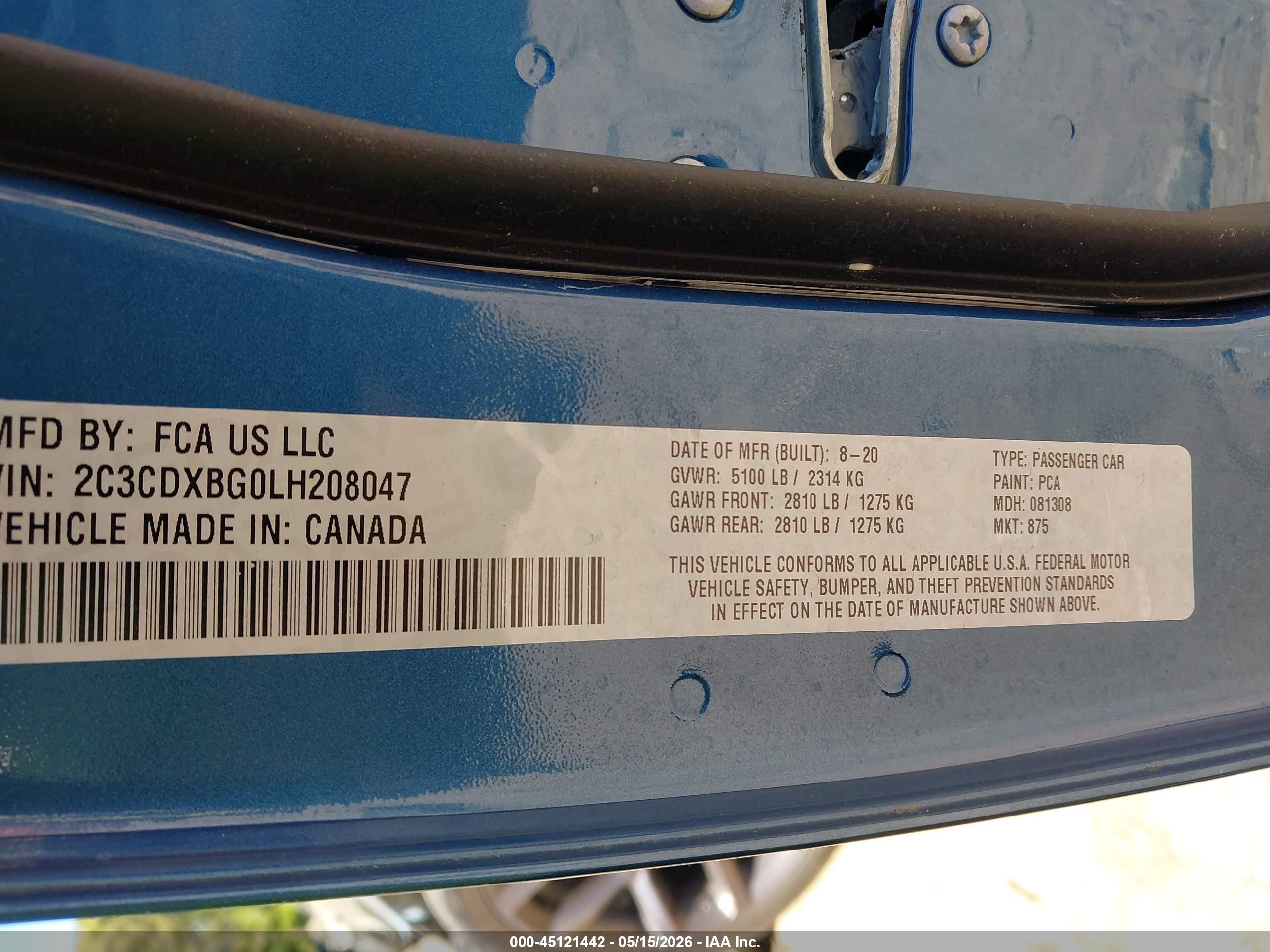 2020 Dodge Charger Sxt Rwd Blue vin: 2C3CDXBG0LH208047