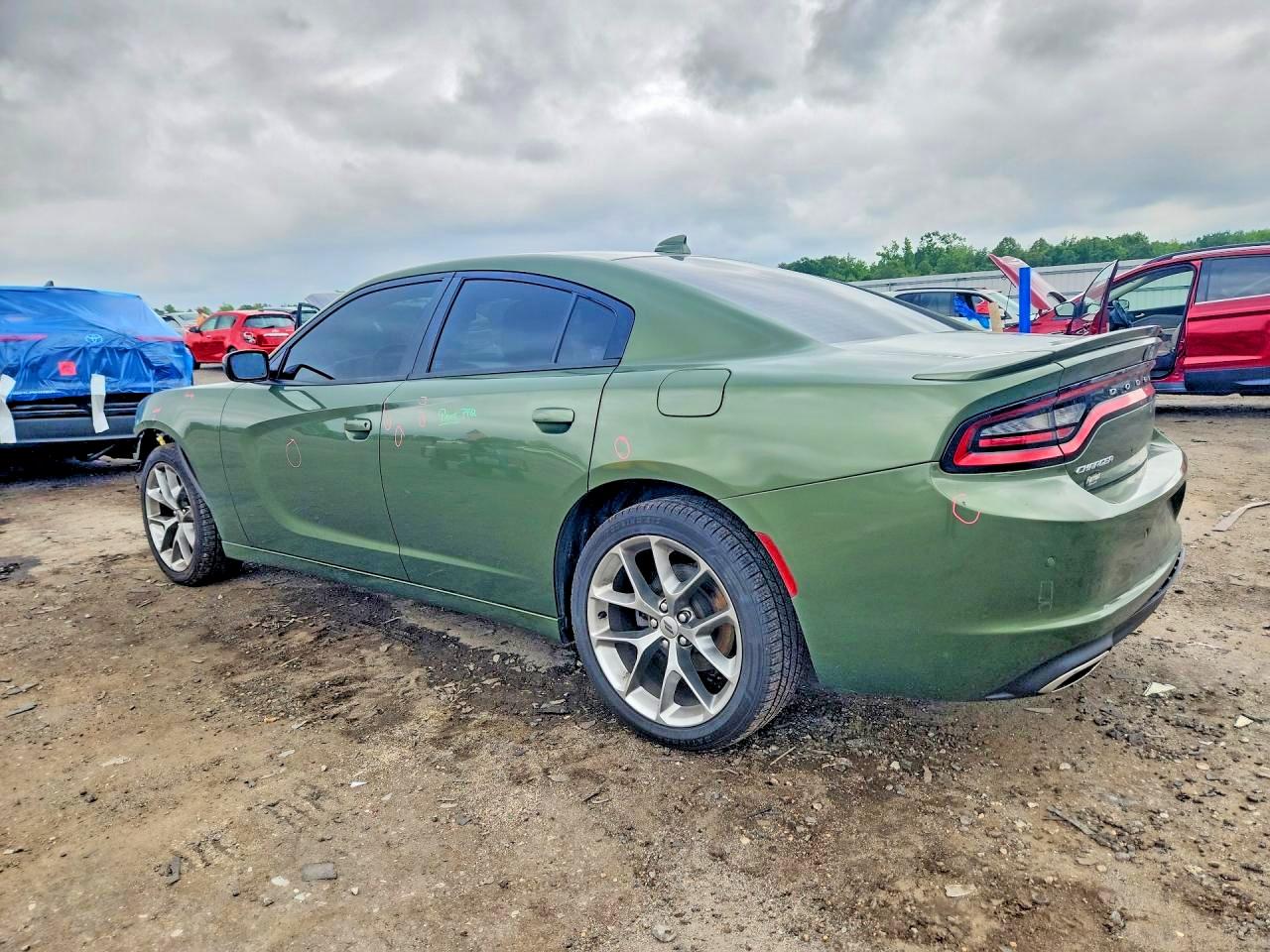 2020 Dodge Charger Sxt Green vin: 2C3CDXBG0LH237922