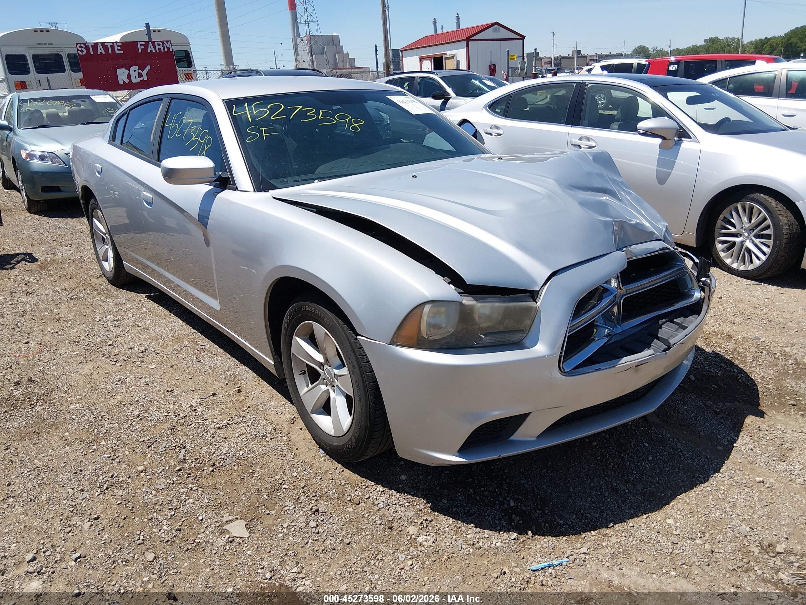 2012 Dodge Charger Se Silver vin: 2C3CDXBG1CH125694