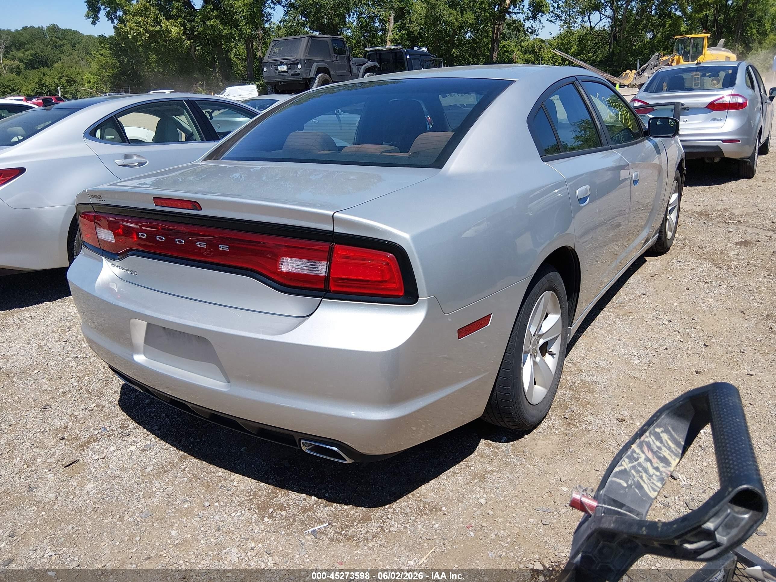 2012 Dodge Charger Se Silver vin: 2C3CDXBG1CH125694
