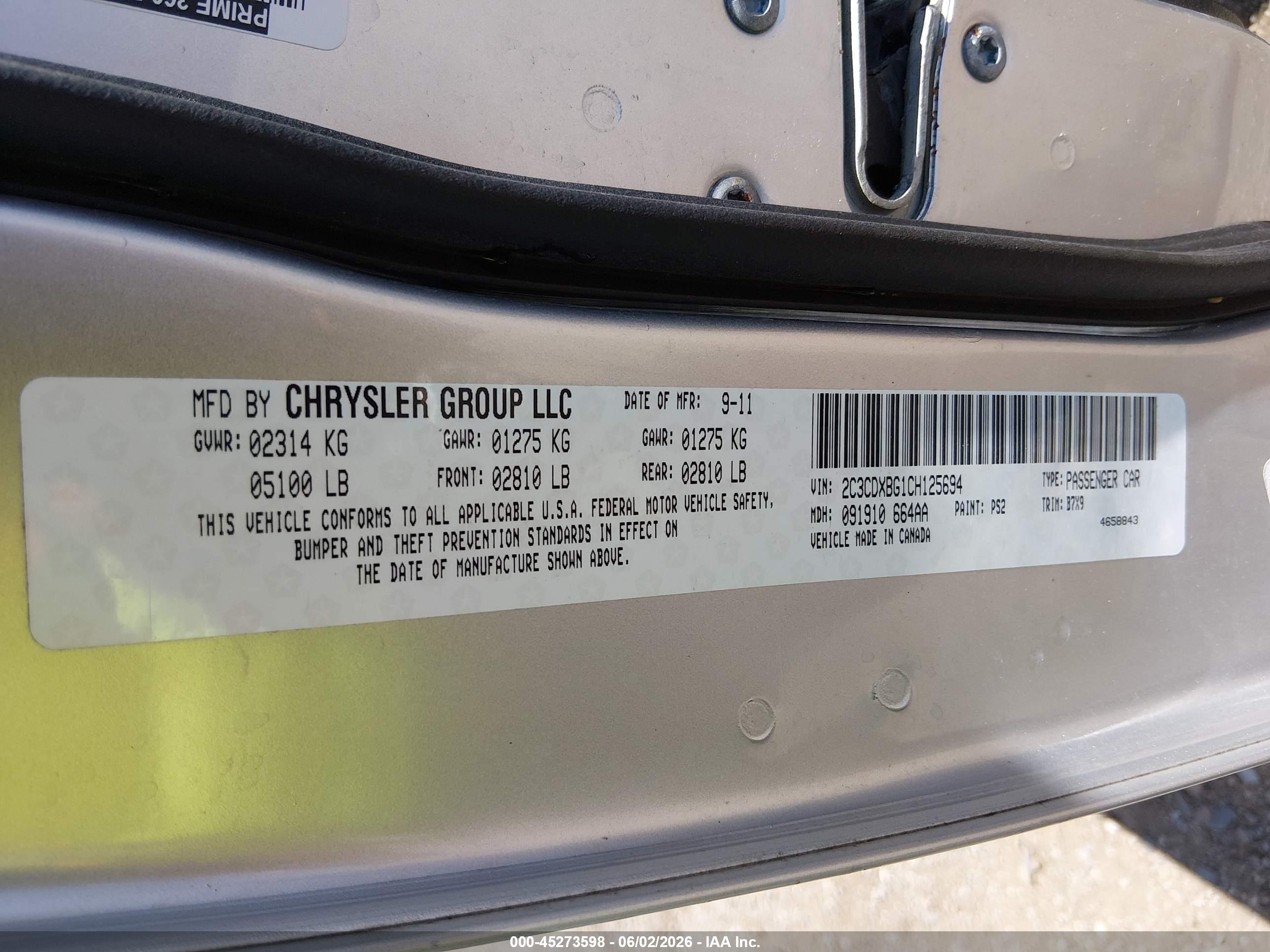 2012 Dodge Charger Se Silver vin: 2C3CDXBG1CH125694