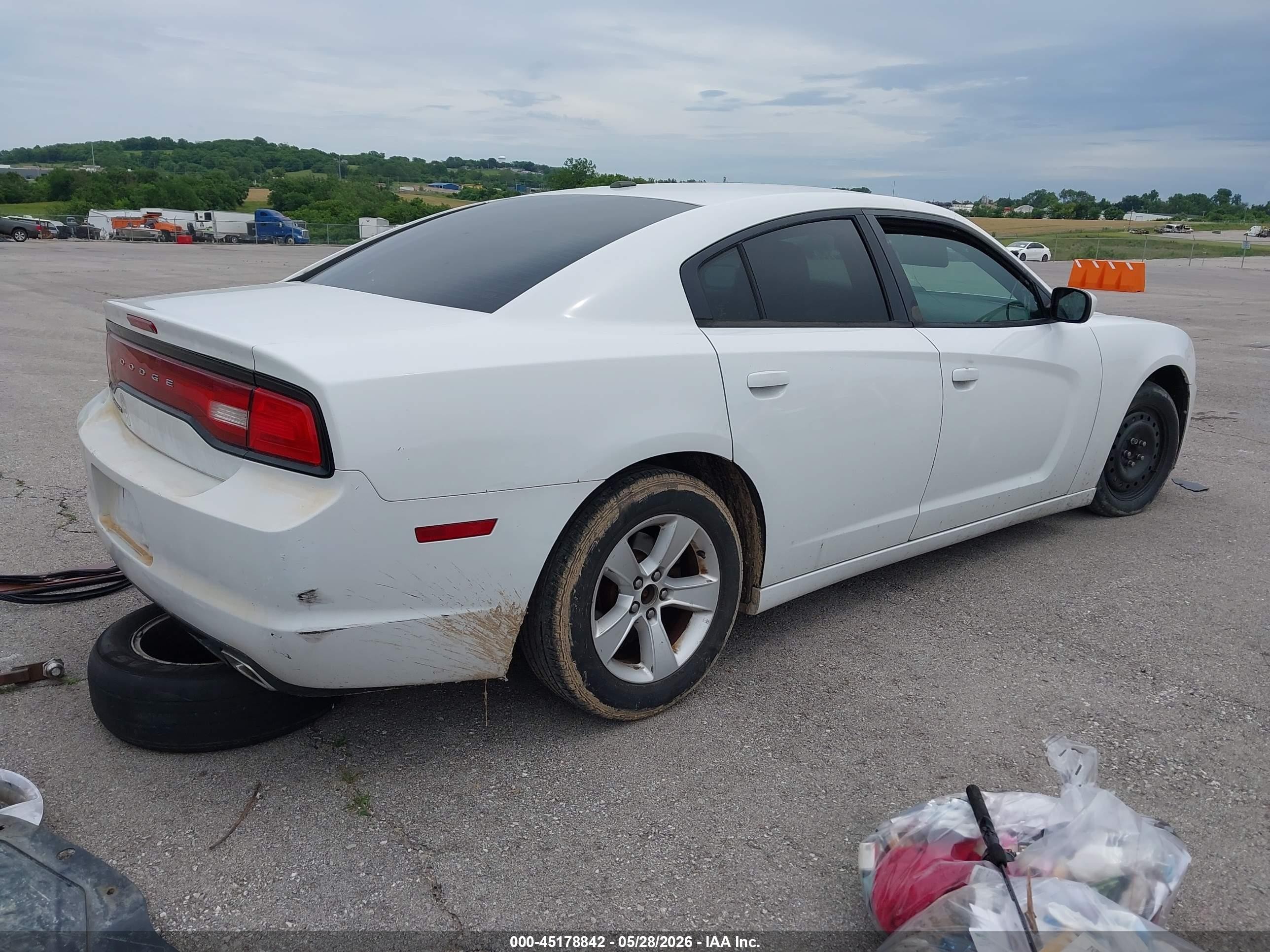 2012 Dodge Charger Se White vin: 2C3CDXBG1CH240943
