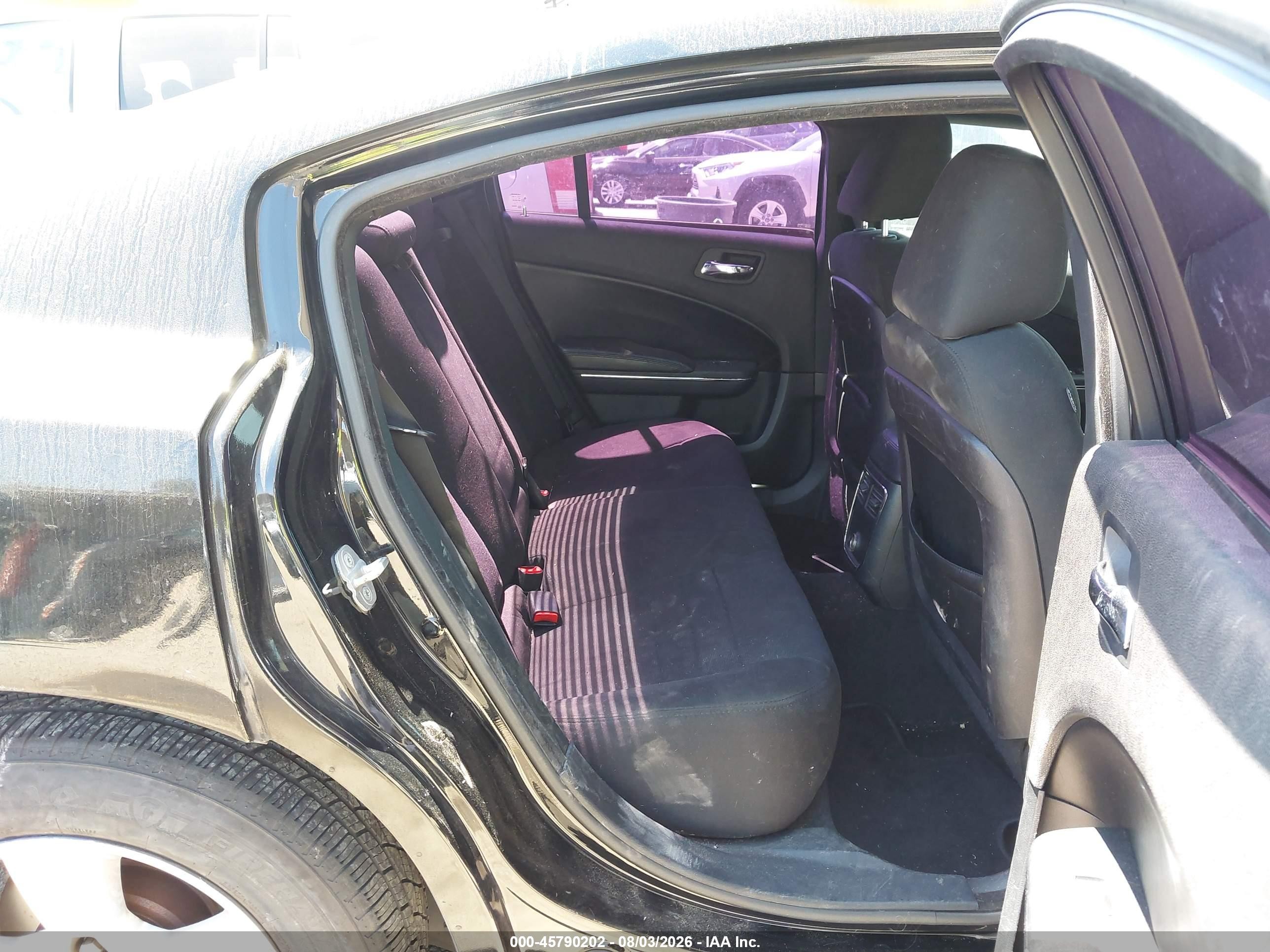 2013 Dodge Charger Se Black vin: 2C3CDXBG1DH502011