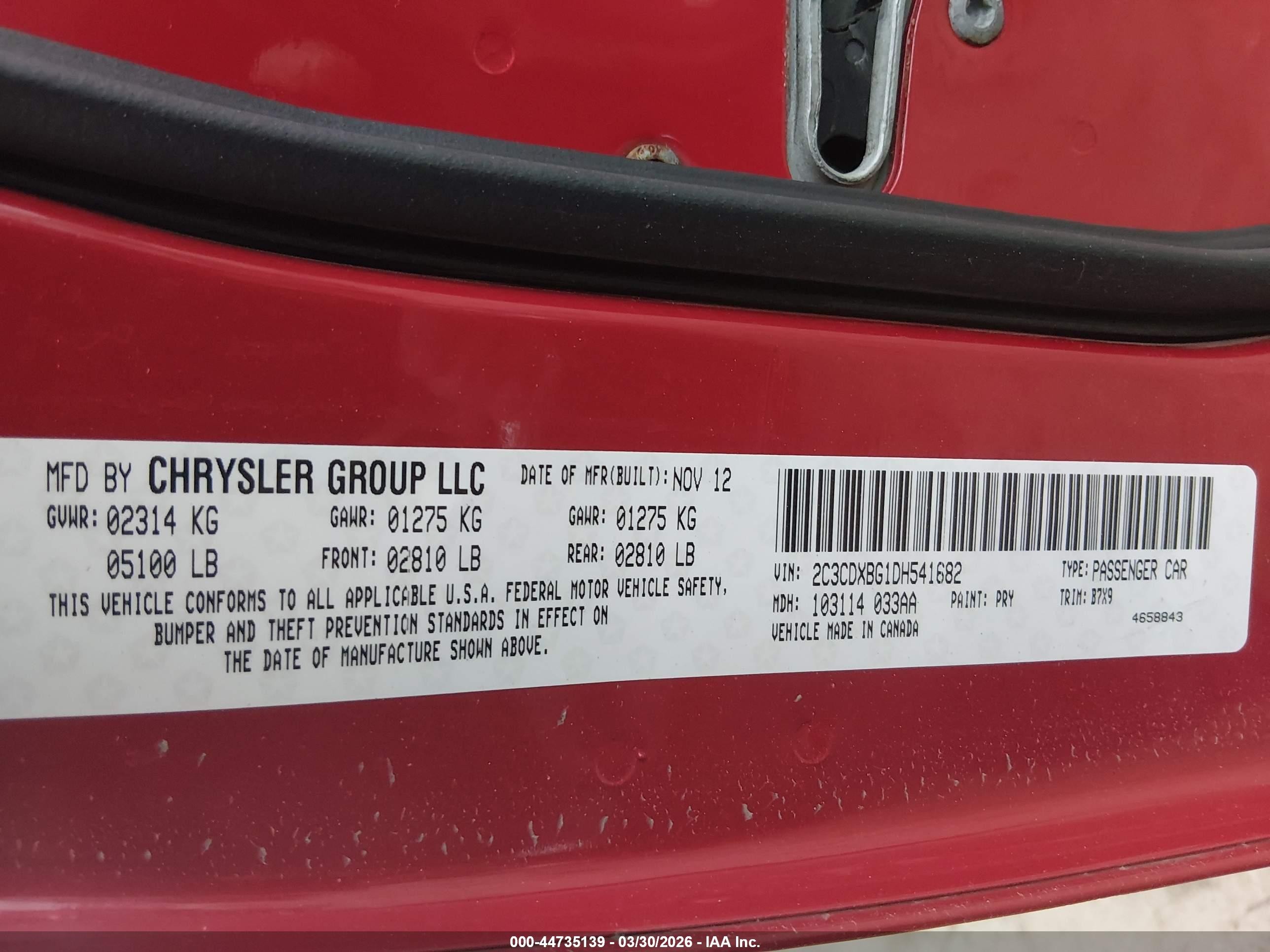 2013 Dodge Charger Se Red vin: 2C3CDXBG1DH541682