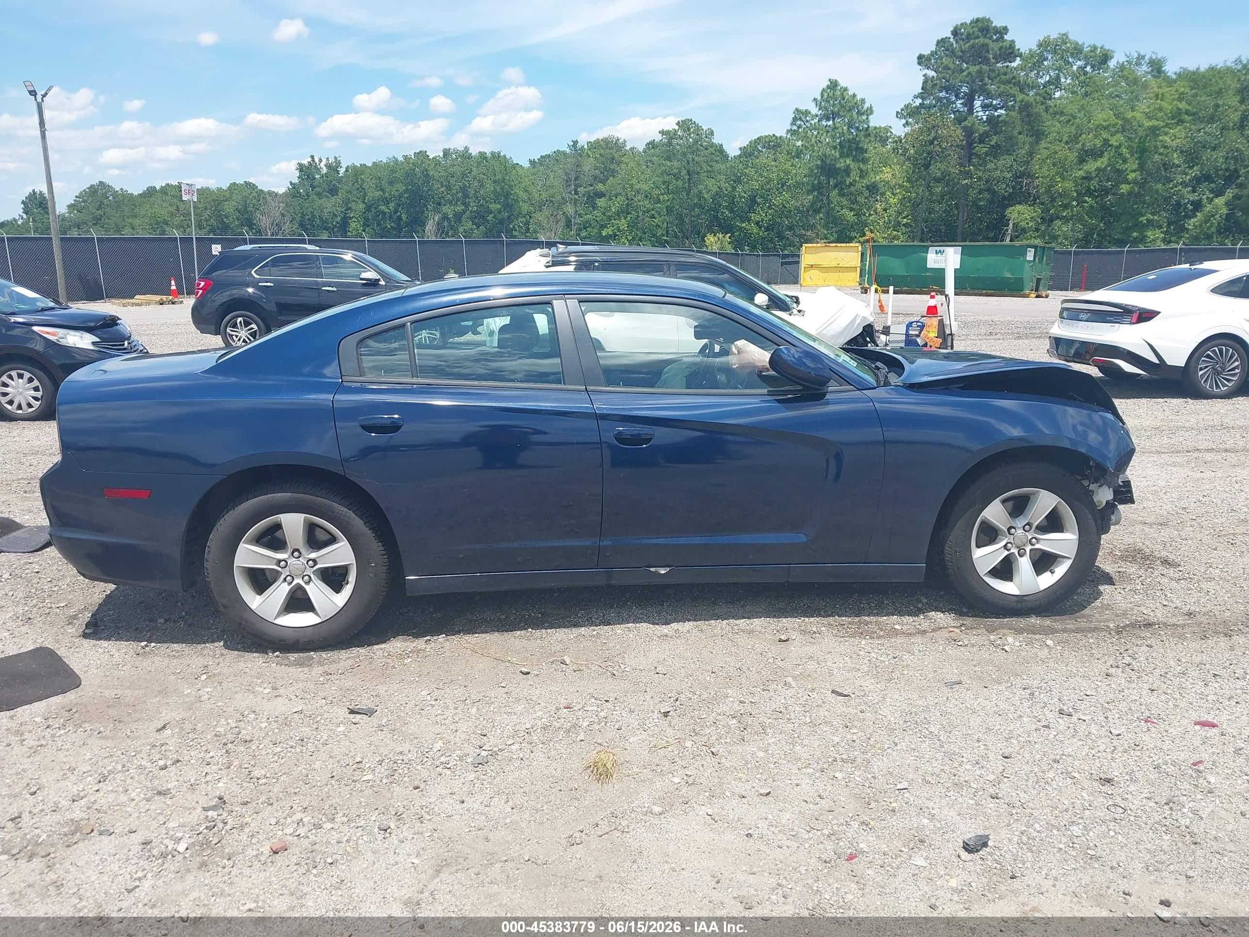 2013 Dodge Charger Se Blue vin: 2C3CDXBG1DH595872