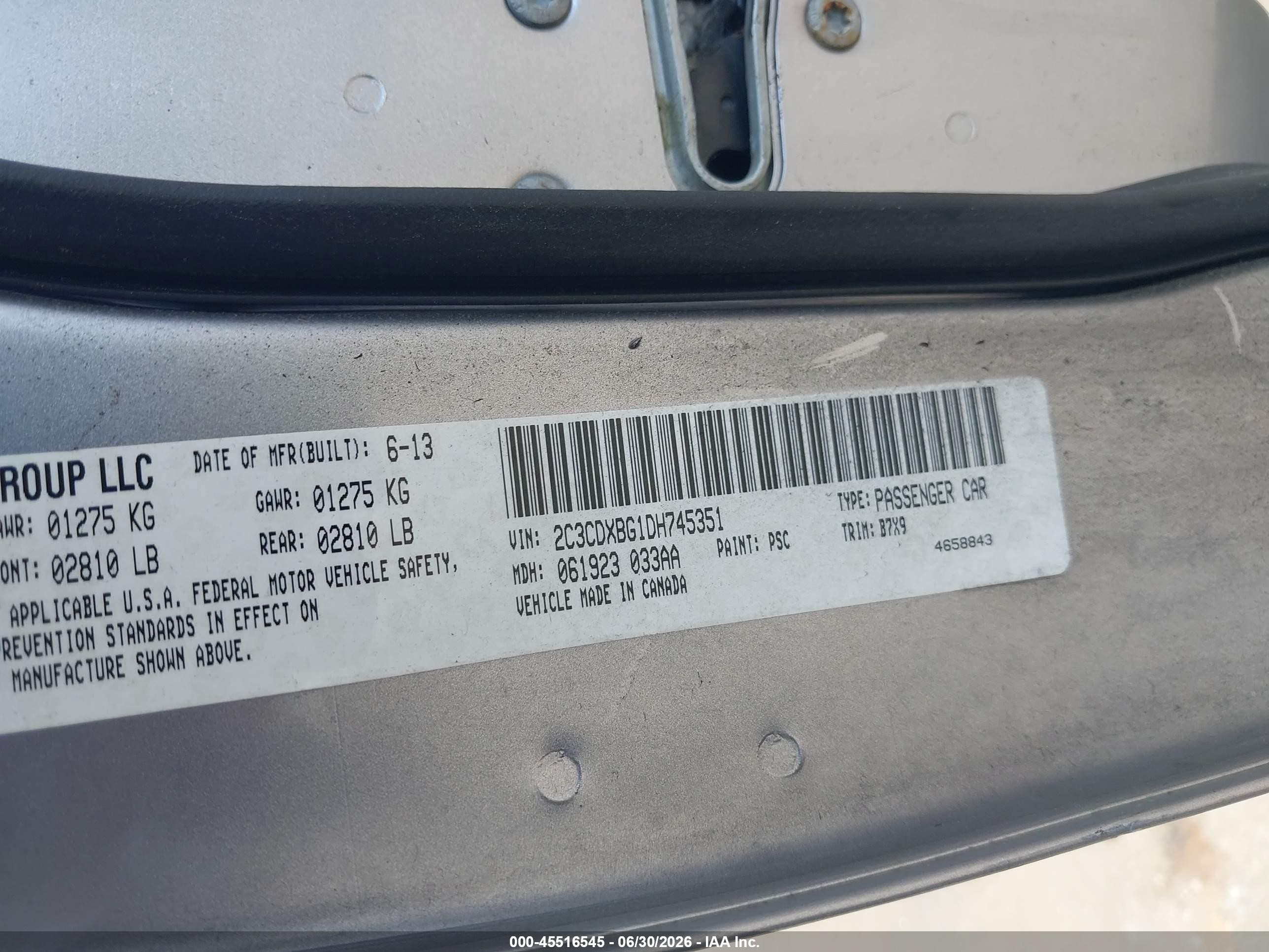 2013 Dodge Charger Se Серебряный vin: 2C3CDXBG1DH745351