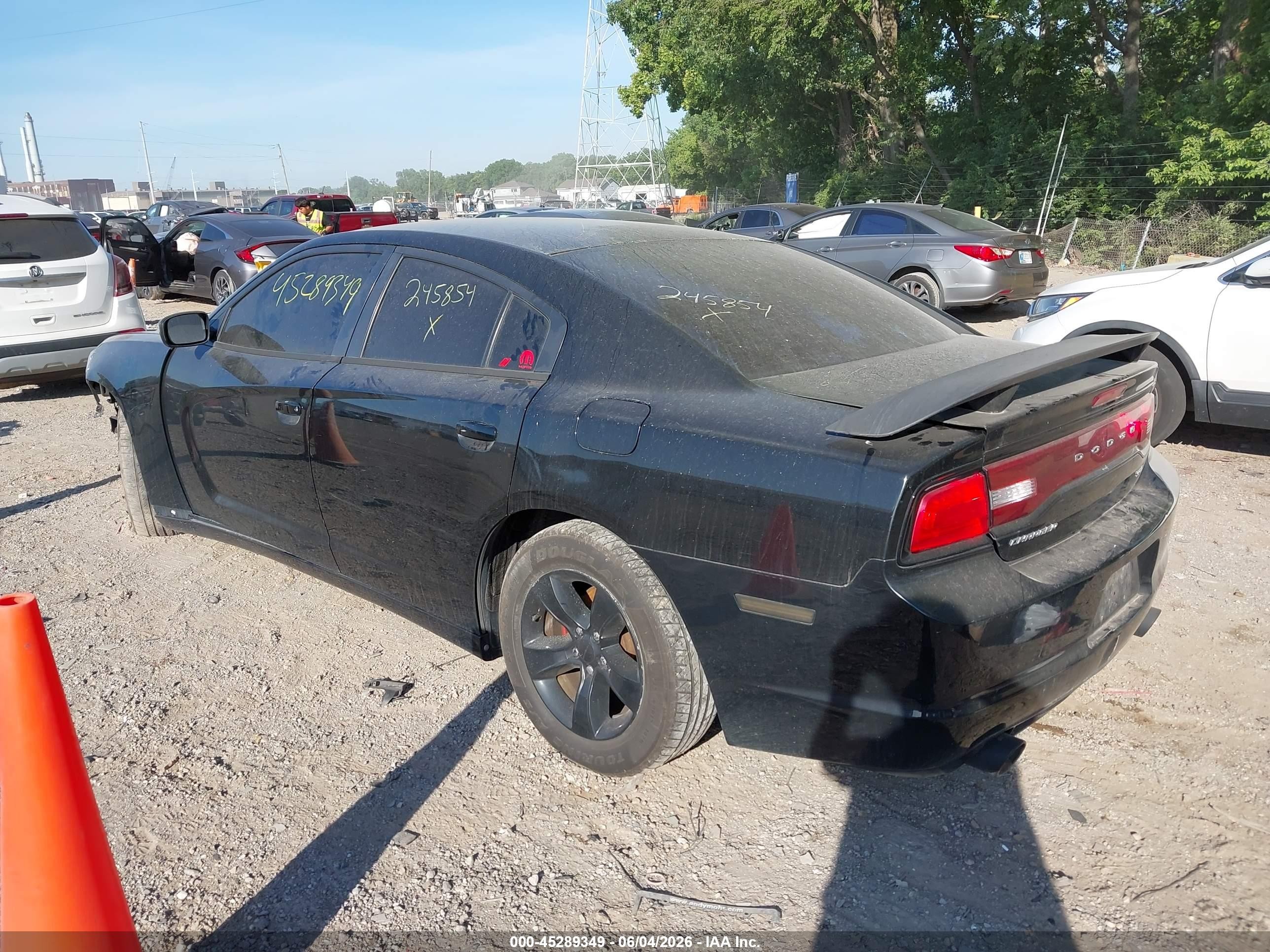 2014 Dodge Charger Se Black vin: 2C3CDXBG1EH245854