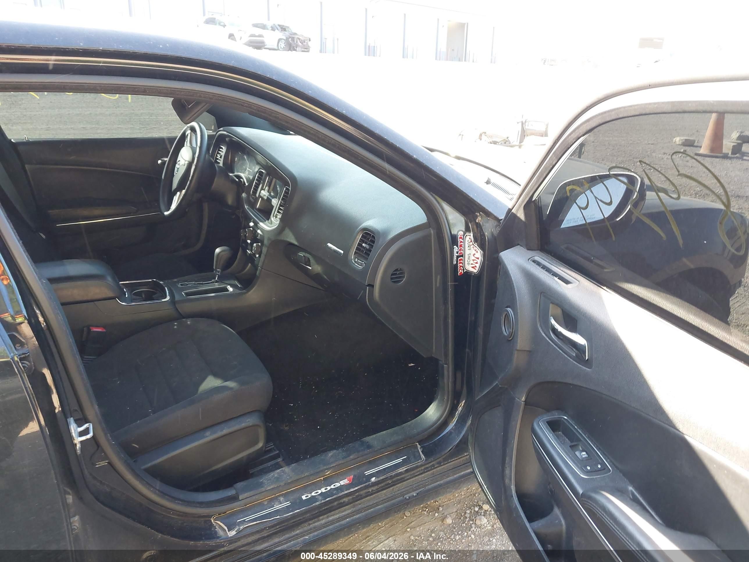 2014 Dodge Charger Se Black vin: 2C3CDXBG1EH245854