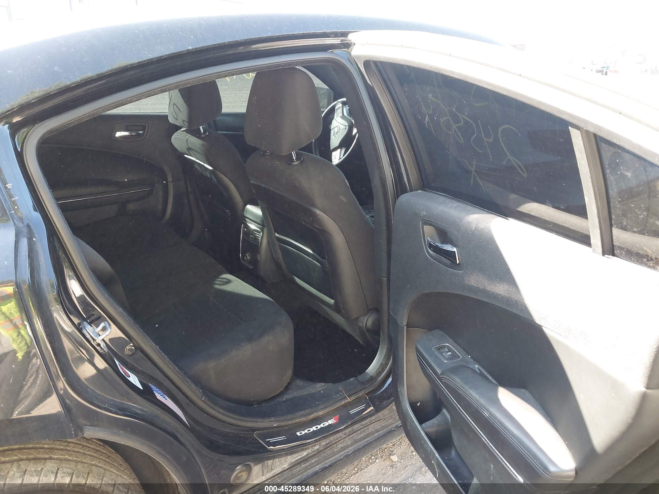 2014 Dodge Charger Se Black vin: 2C3CDXBG1EH245854