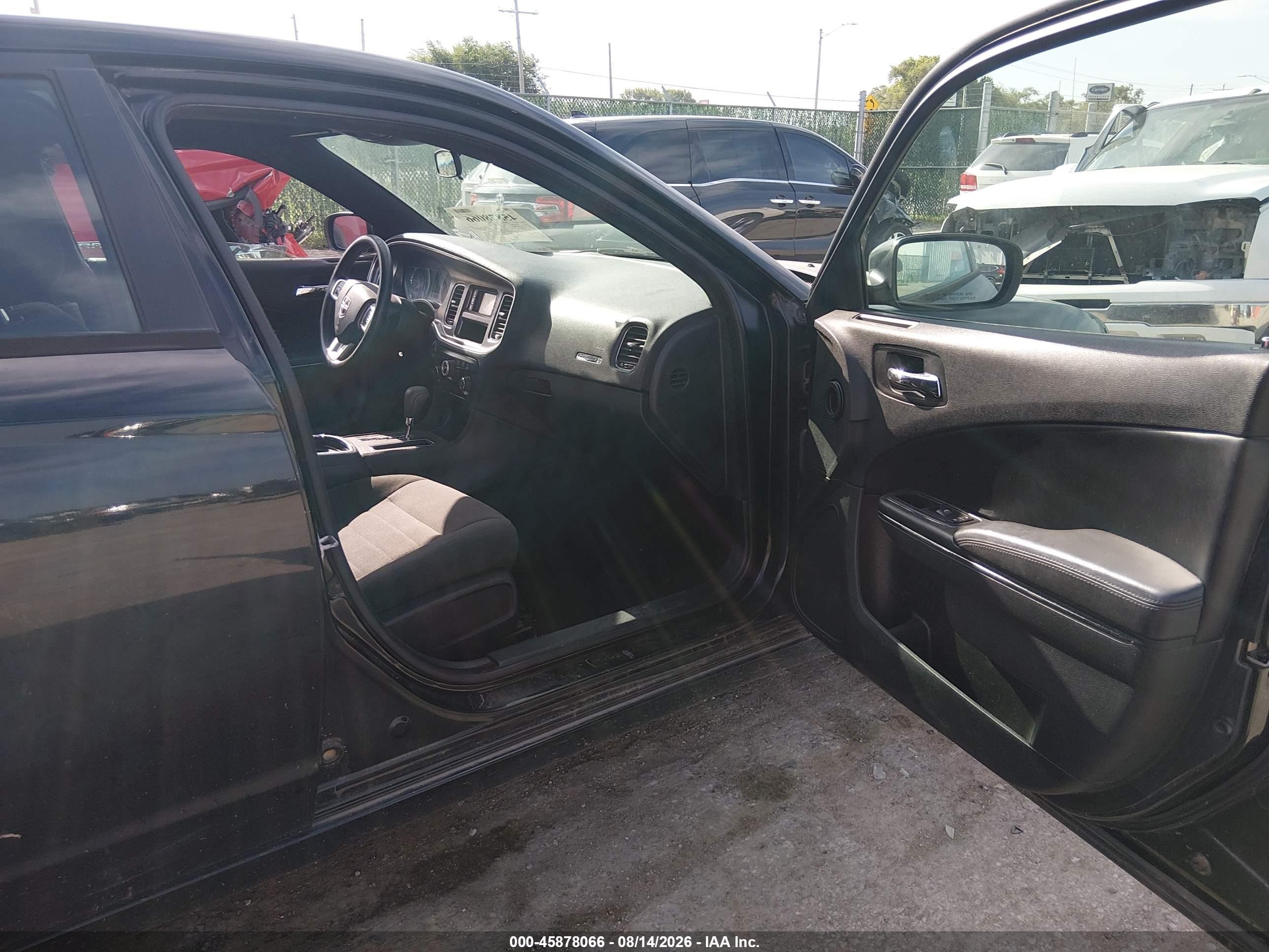 2014 Dodge Charger Se Black vin: 2C3CDXBG1EH264078