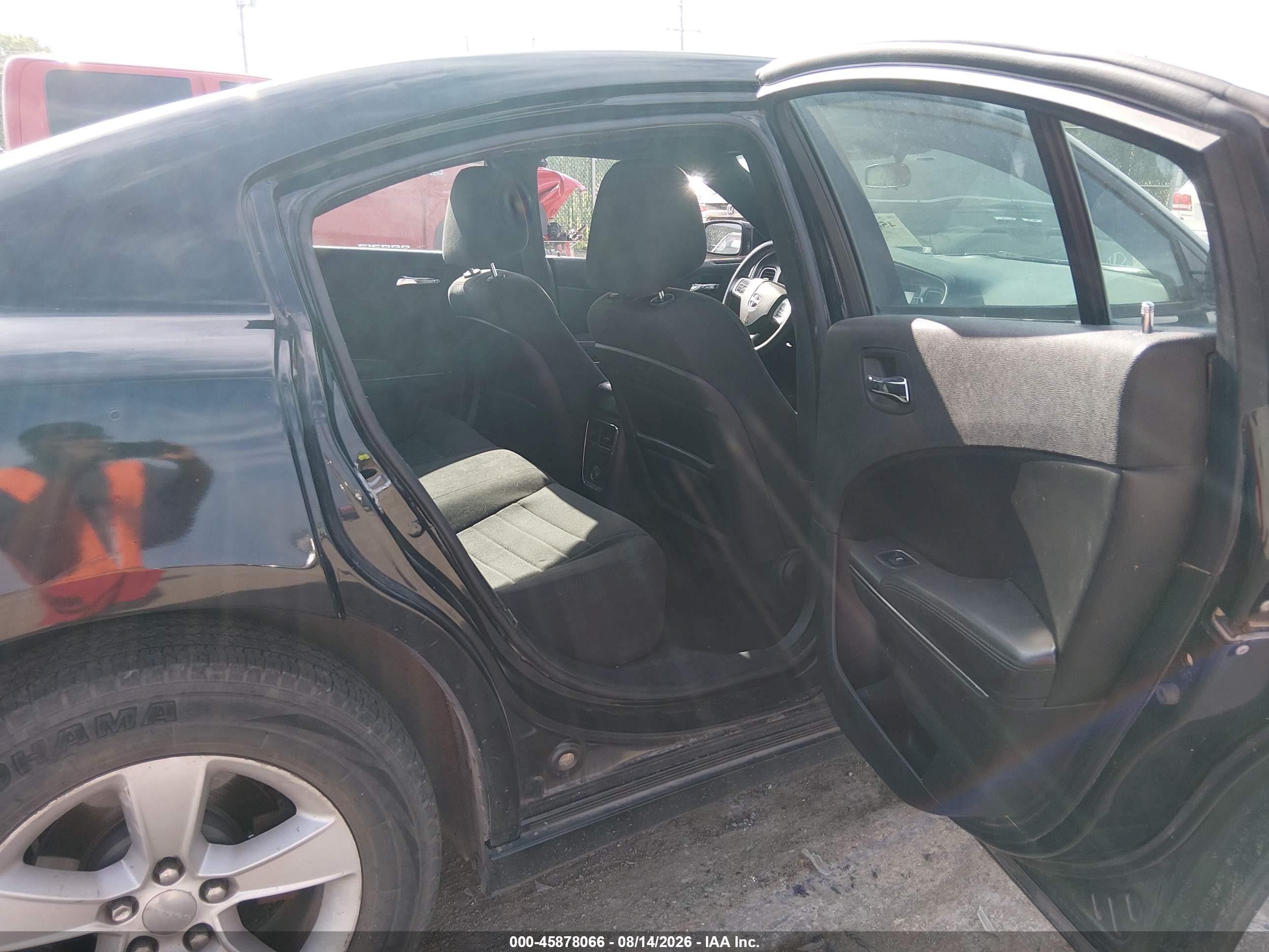 2014 Dodge Charger Se Black vin: 2C3CDXBG1EH264078