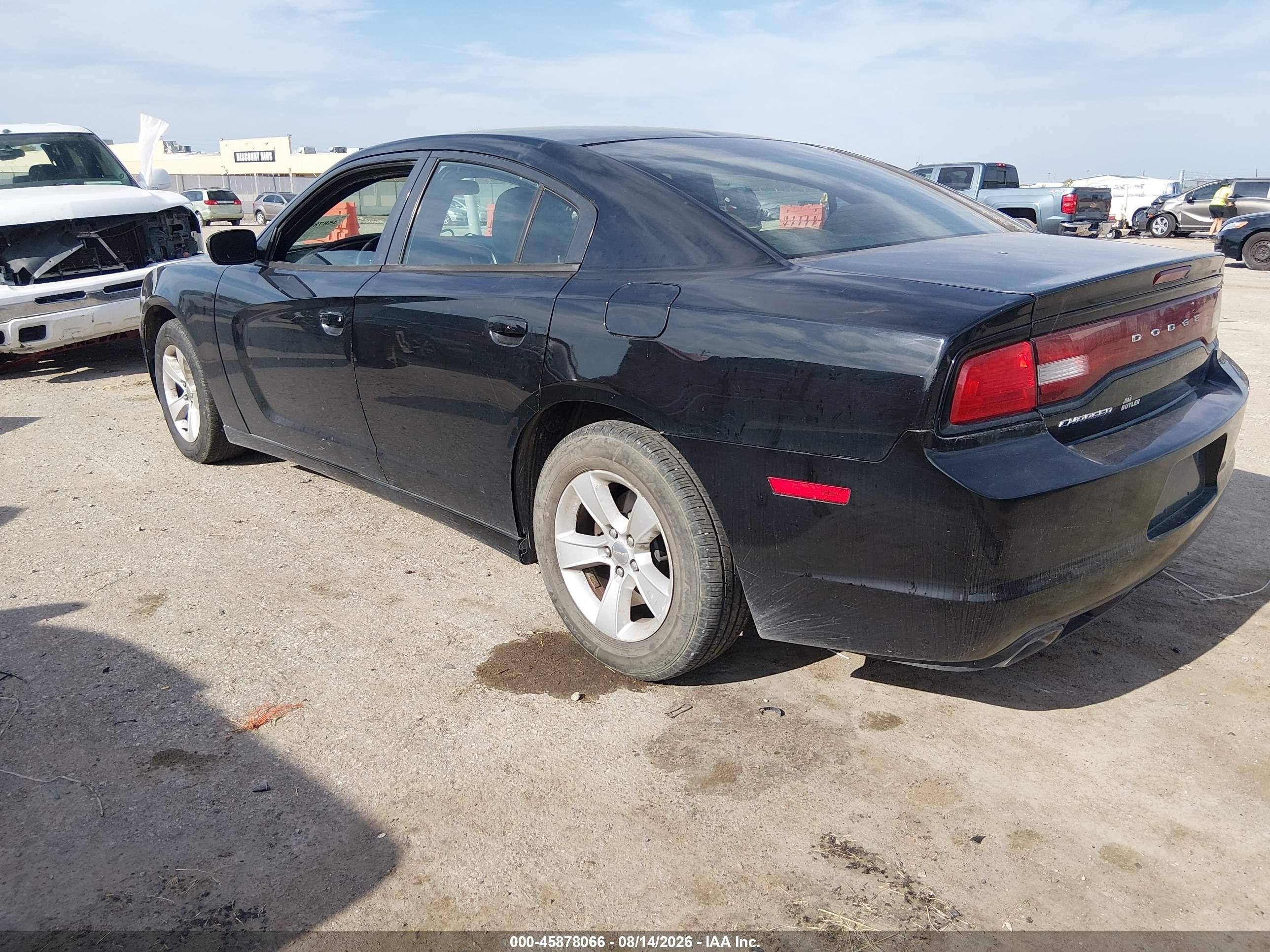 2014 Dodge Charger Se Black vin: 2C3CDXBG1EH264078