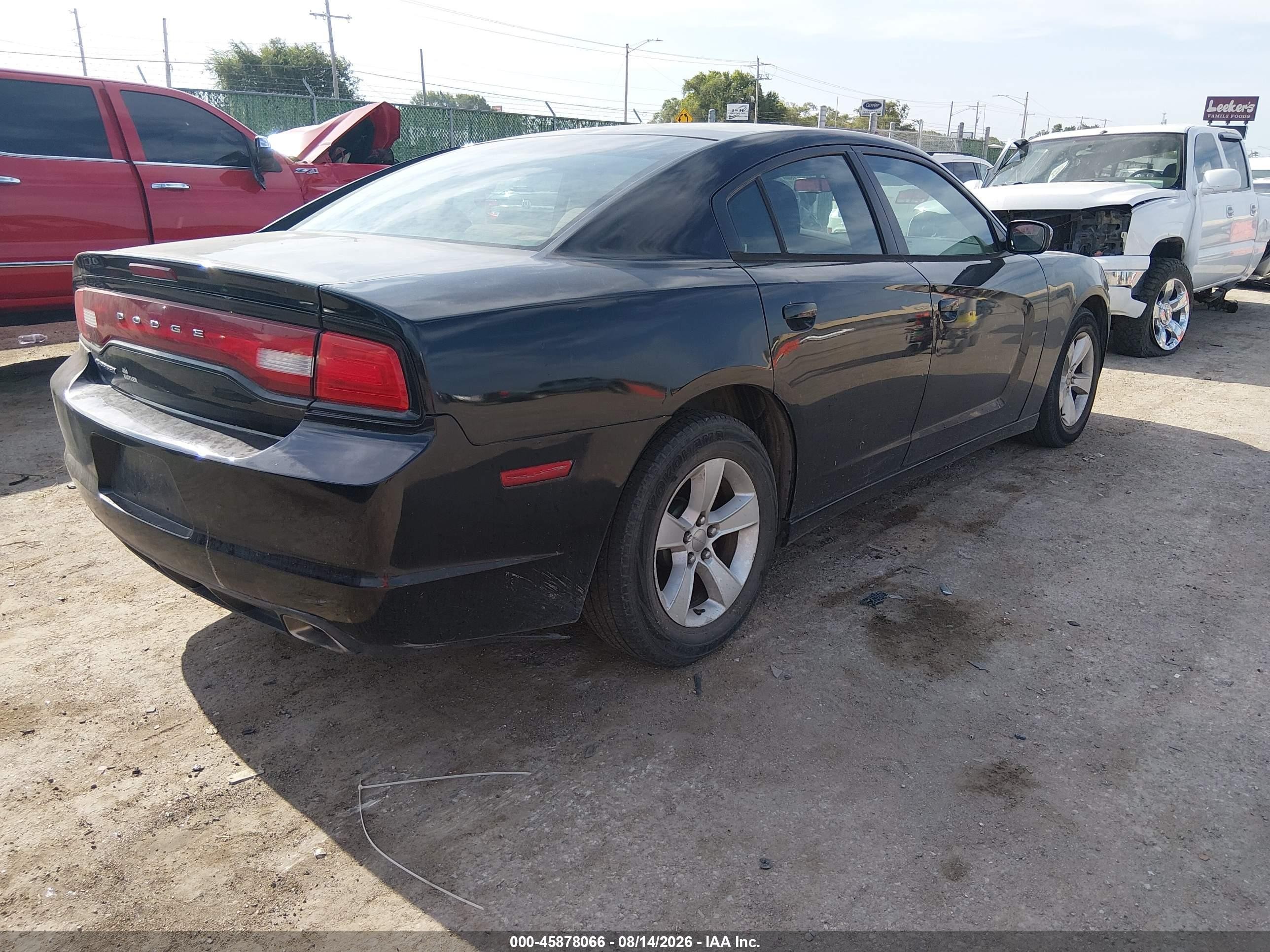2014 Dodge Charger Se Black vin: 2C3CDXBG1EH264078