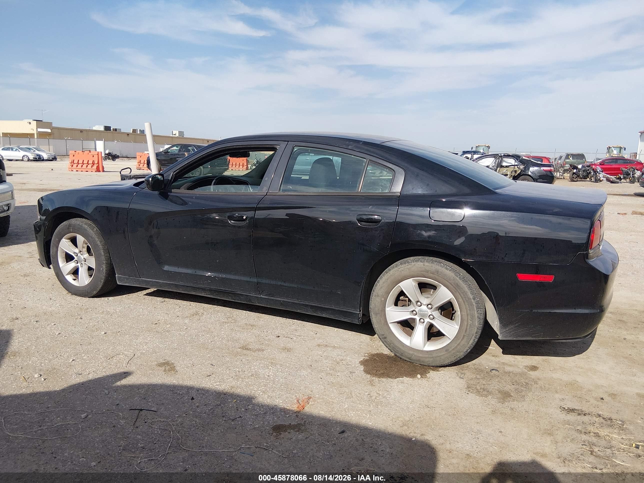 2014 Dodge Charger Se Black vin: 2C3CDXBG1EH264078