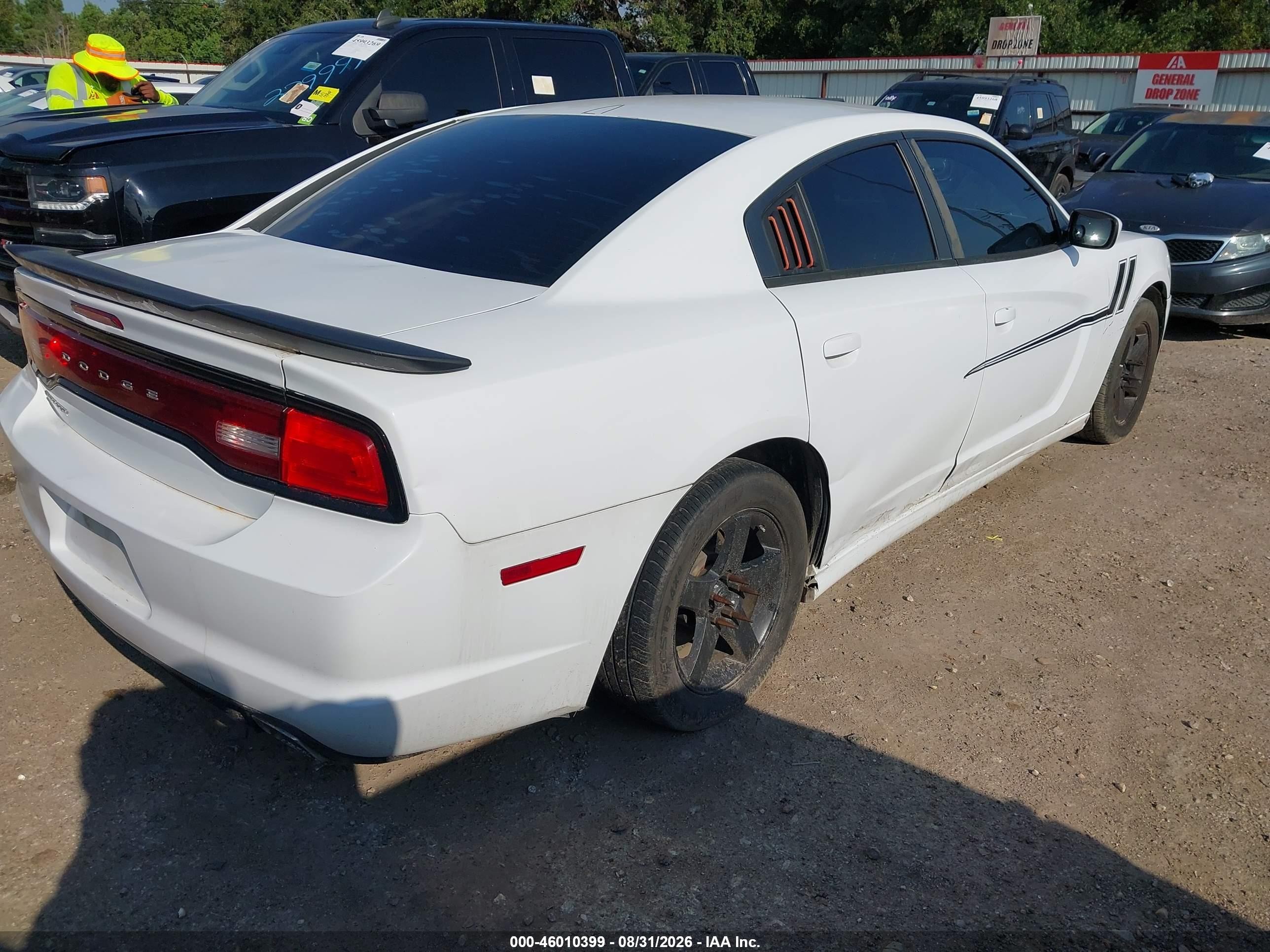 2014 Dodge Charger Se White vin: 2C3CDXBG1EH363161