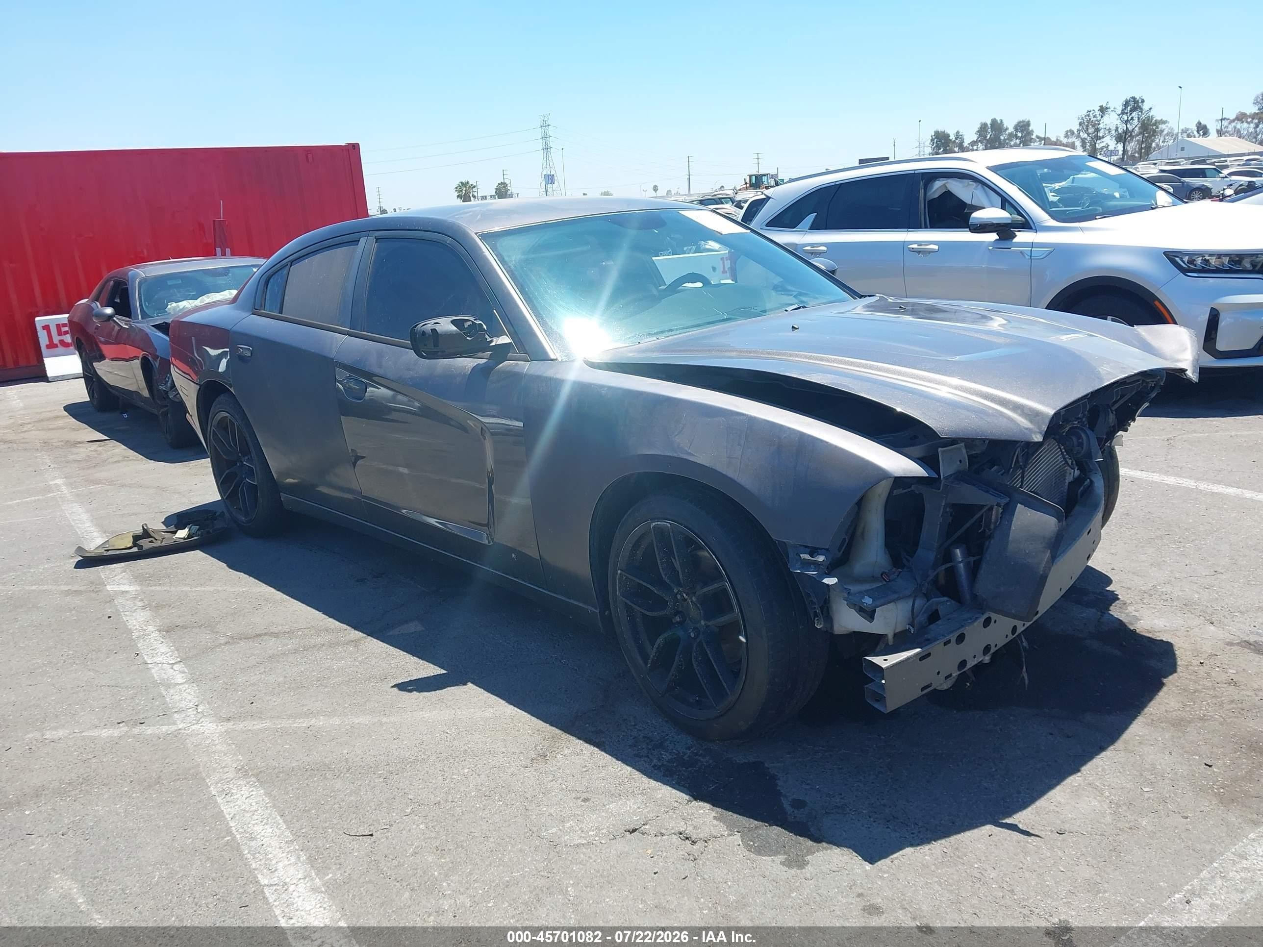 2014 Dodge Charger Se Gray vin: 2C3CDXBG1EH364147