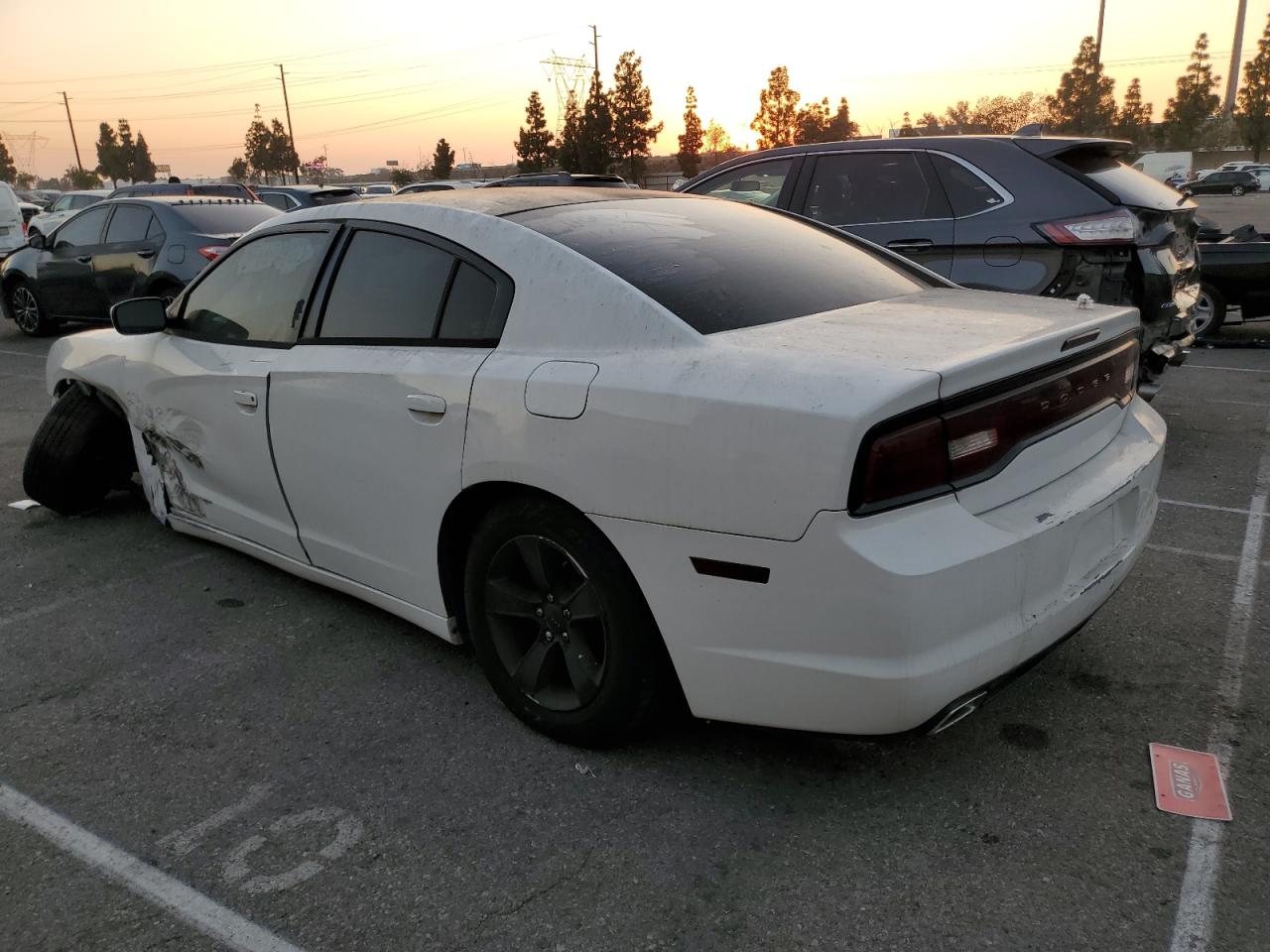 2014 Dodge Charger Se White vin: 2C3CDXBG1EH375116
