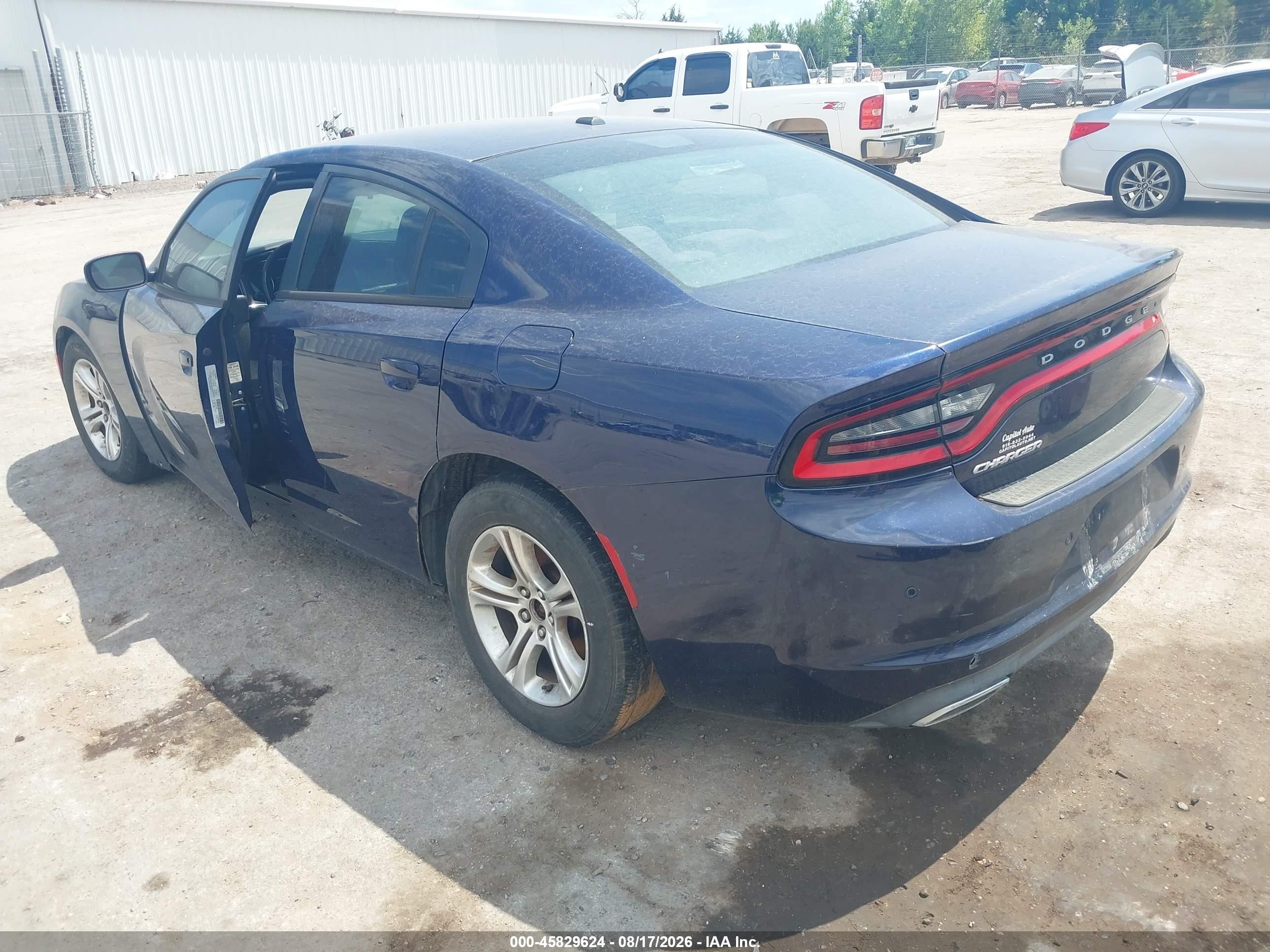 2015 Dodge Charger Se Blue vin: 2C3CDXBG1FH794973