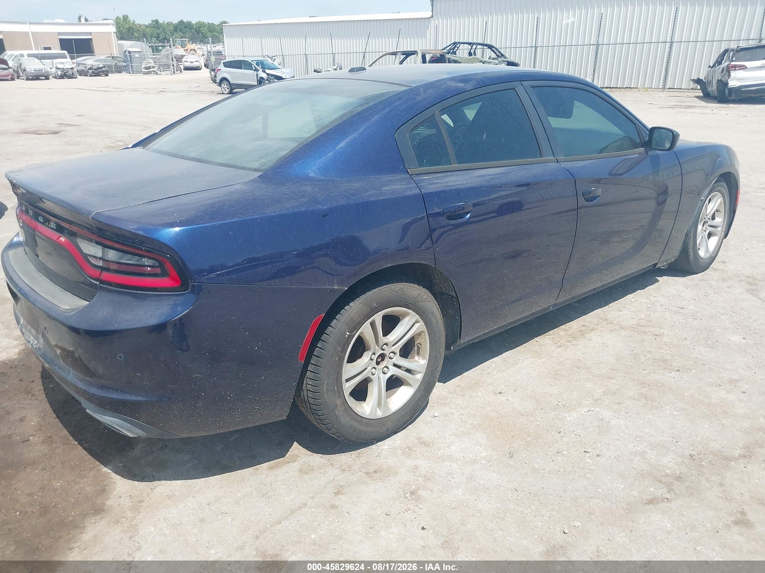 2015 Dodge Charger Se Blue vin: 2C3CDXBG1FH794973