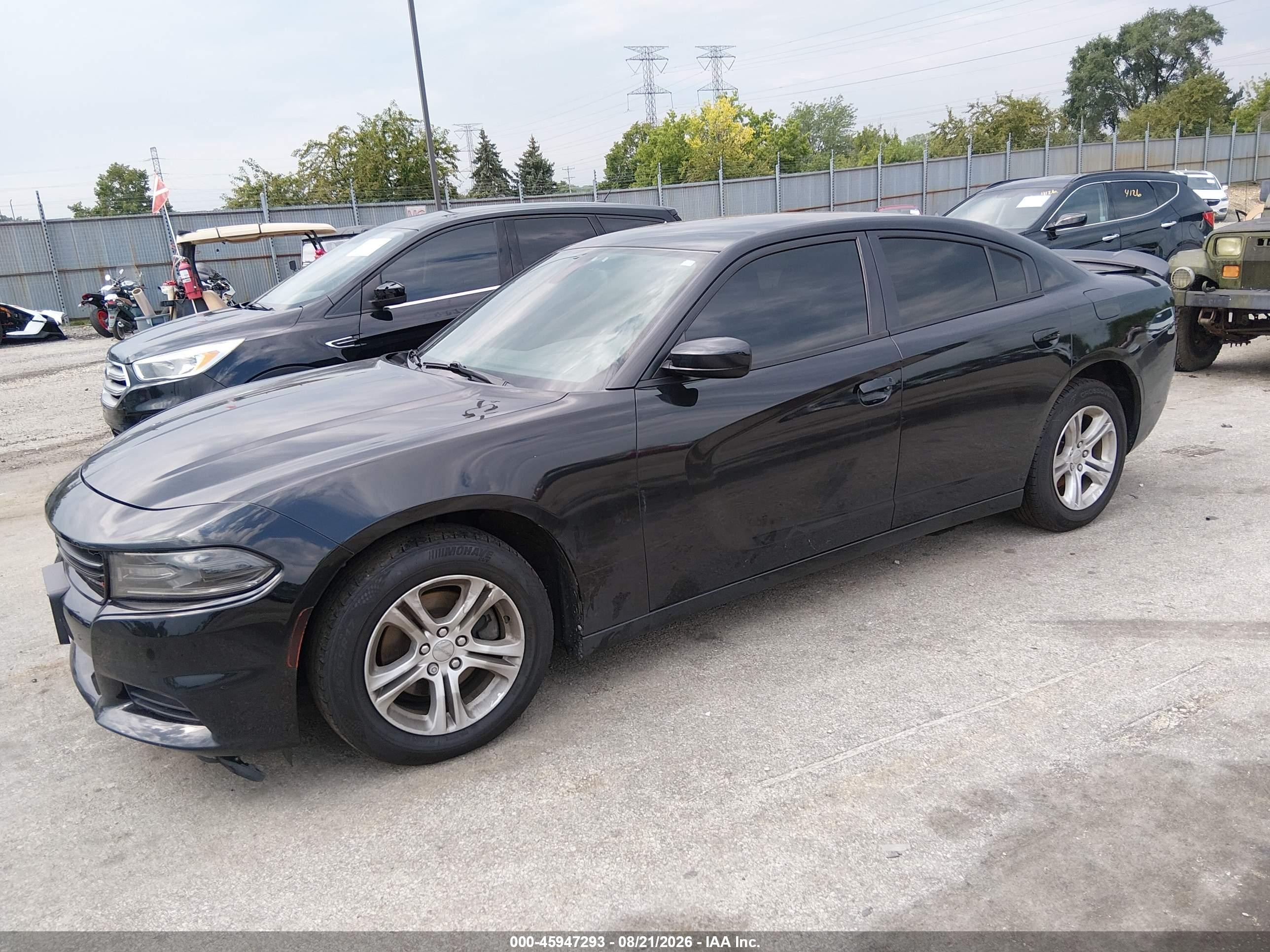 2015 Dodge Charger Se Черный vin: 2C3CDXBG1FH858705