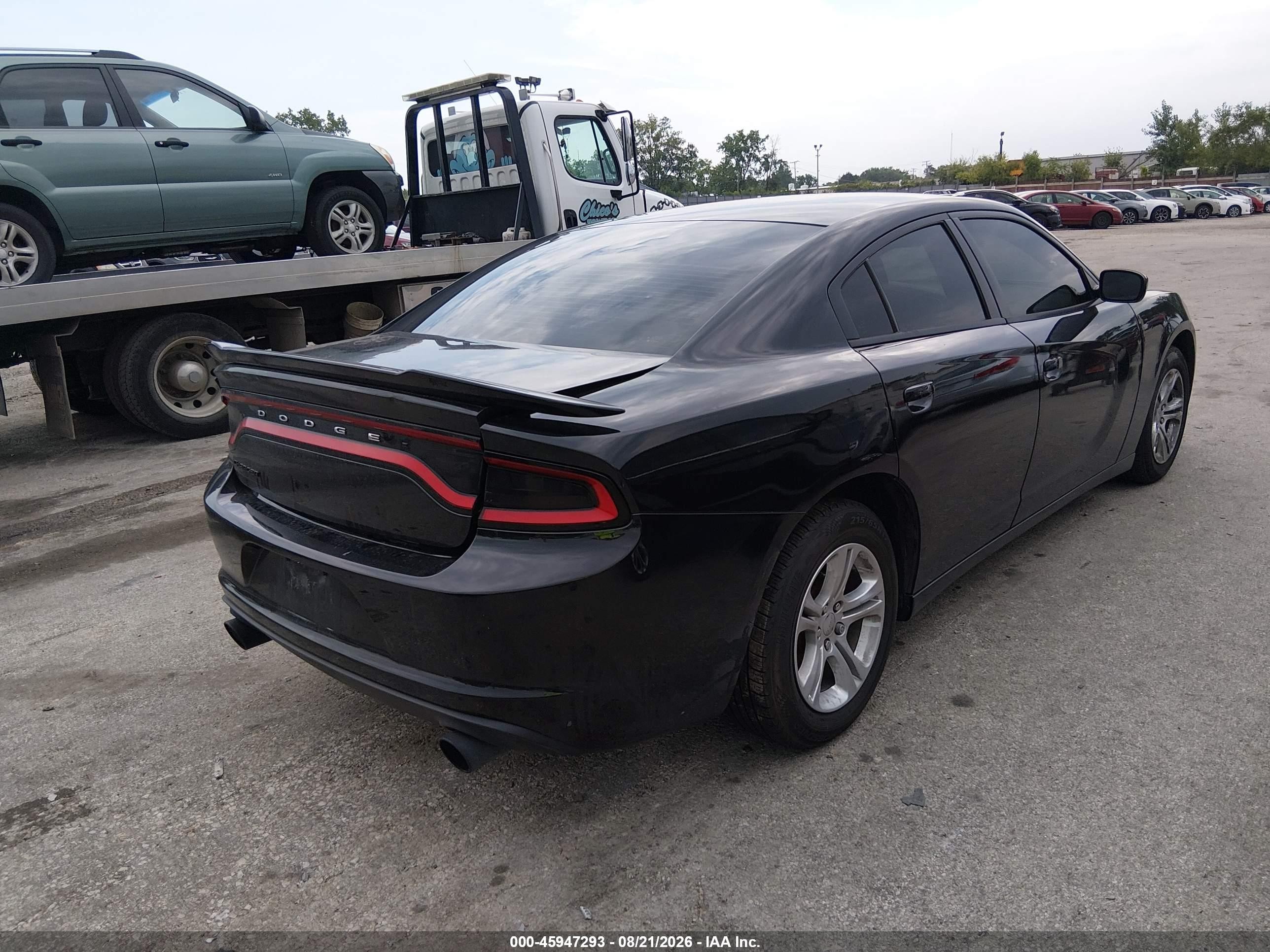 2015 Dodge Charger Se Черный vin: 2C3CDXBG1FH858705