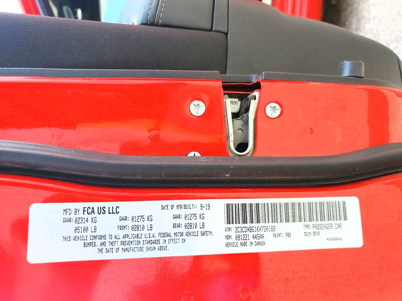 2019 Dodge Charger Sxt Red vin: 2C3CDXBG1KH720169