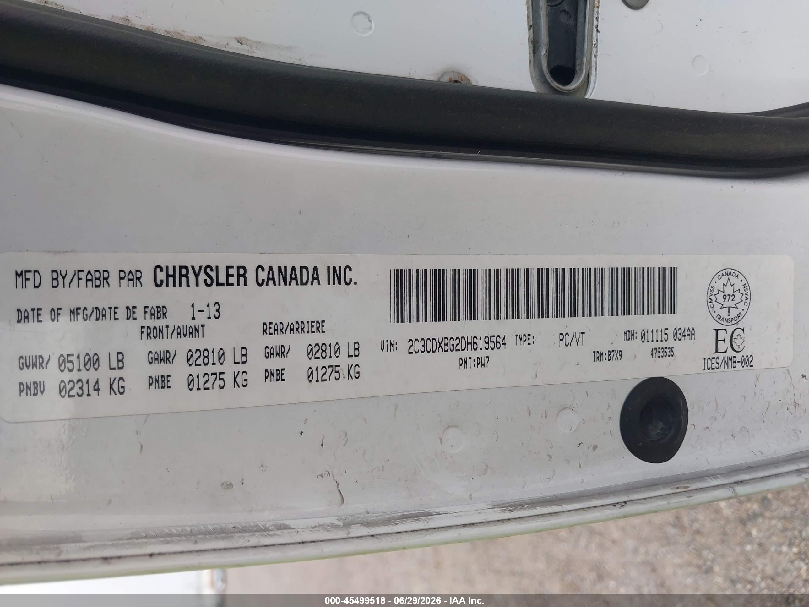 2013 Dodge Charger Se White vin: 2C3CDXBG2DH619564