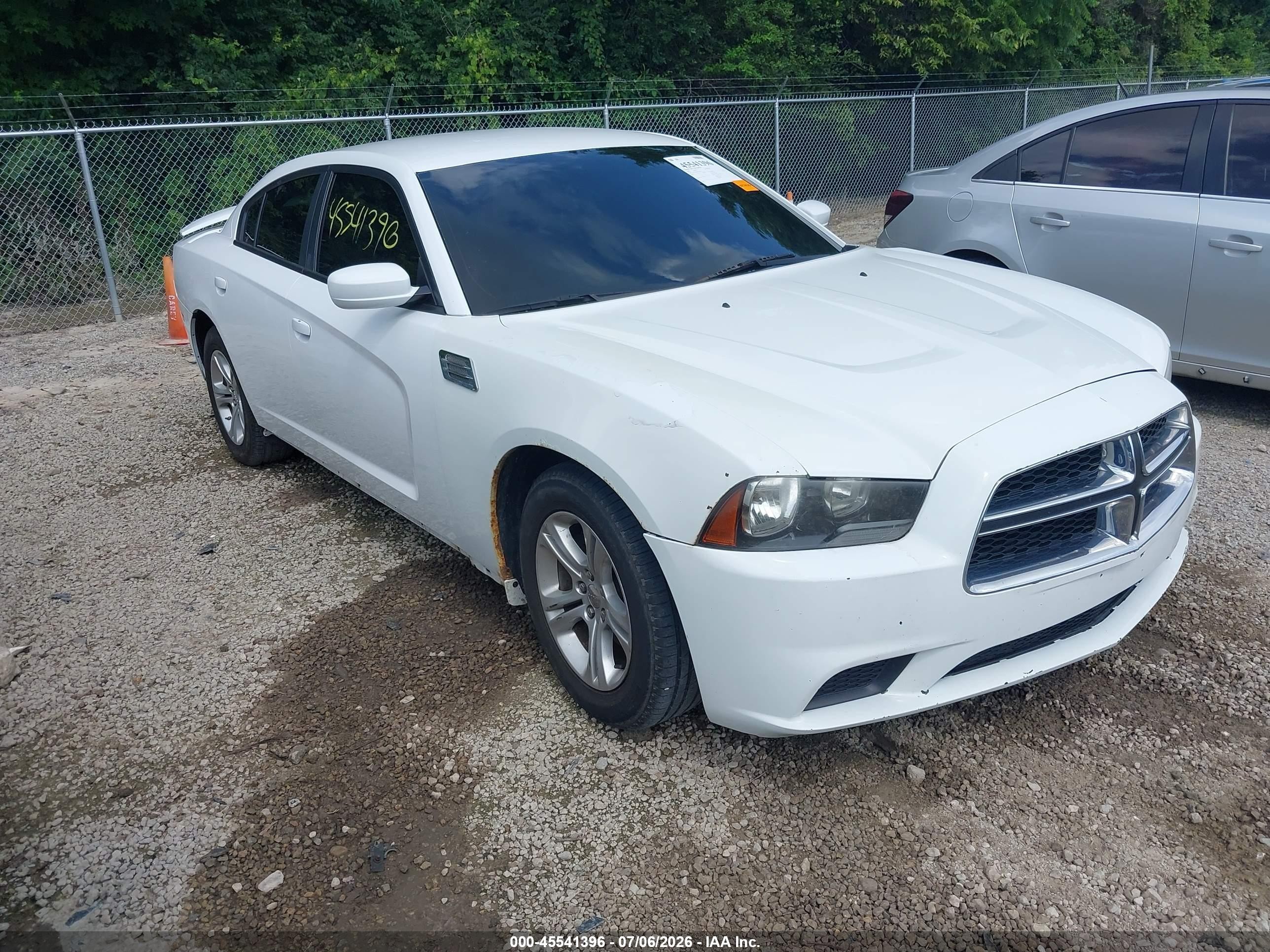 2013 Dodge Charger Se White vin: 2C3CDXBG2DH720085