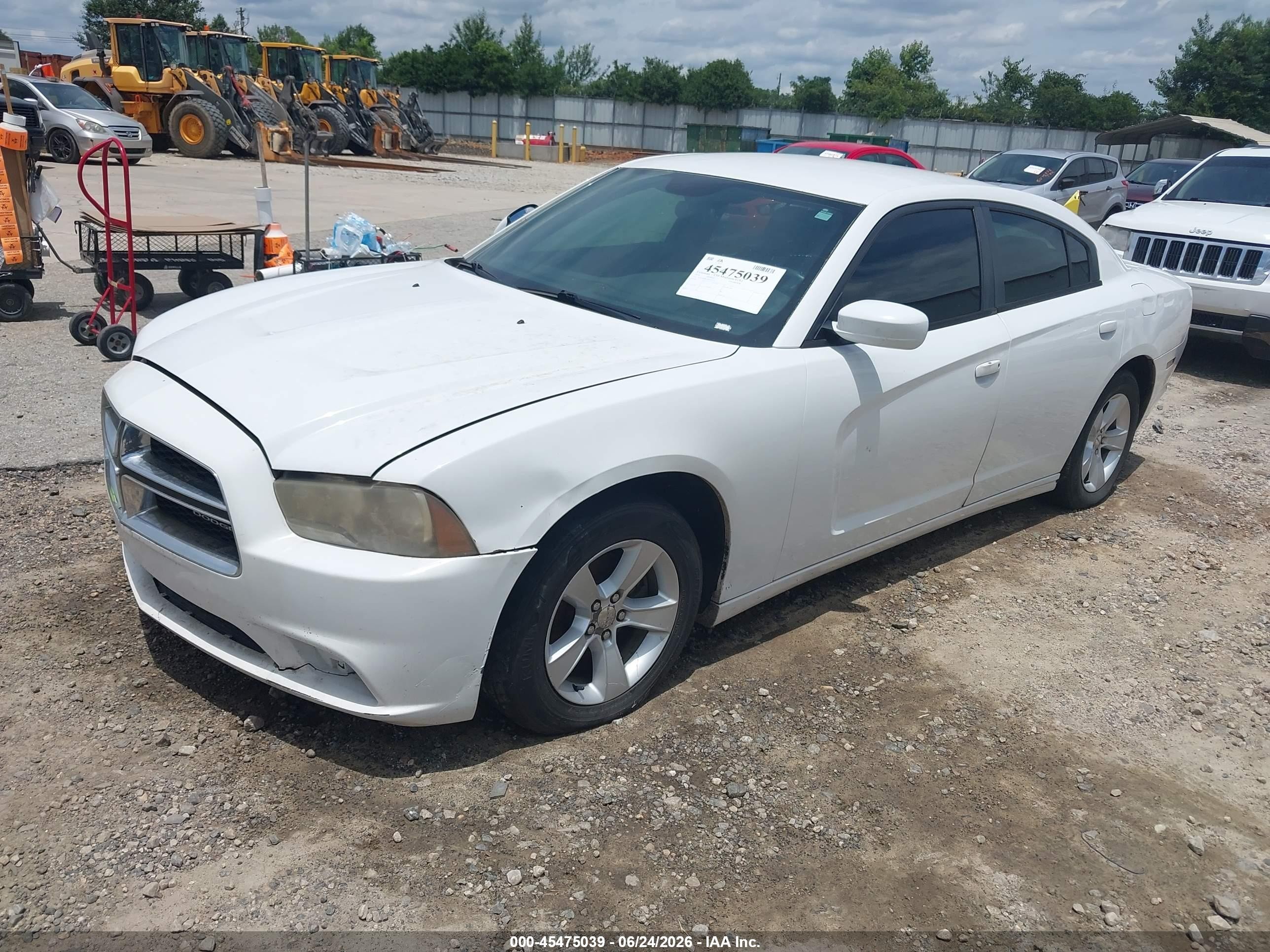 2014 Dodge Charger Se White vin: 2C3CDXBG2EH274733