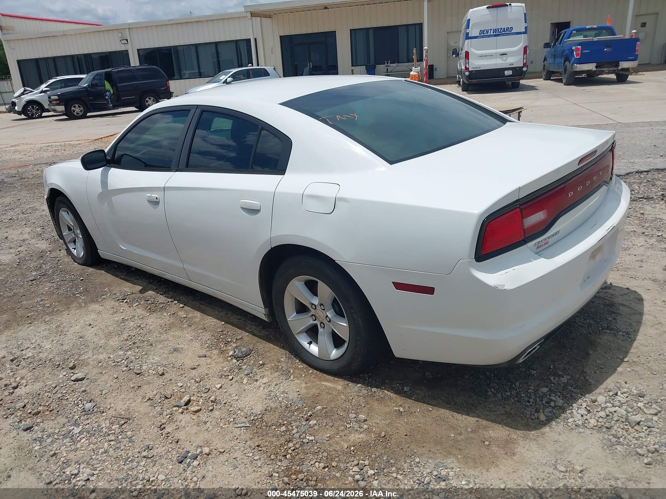 2014 Dodge Charger Se White vin: 2C3CDXBG2EH274733