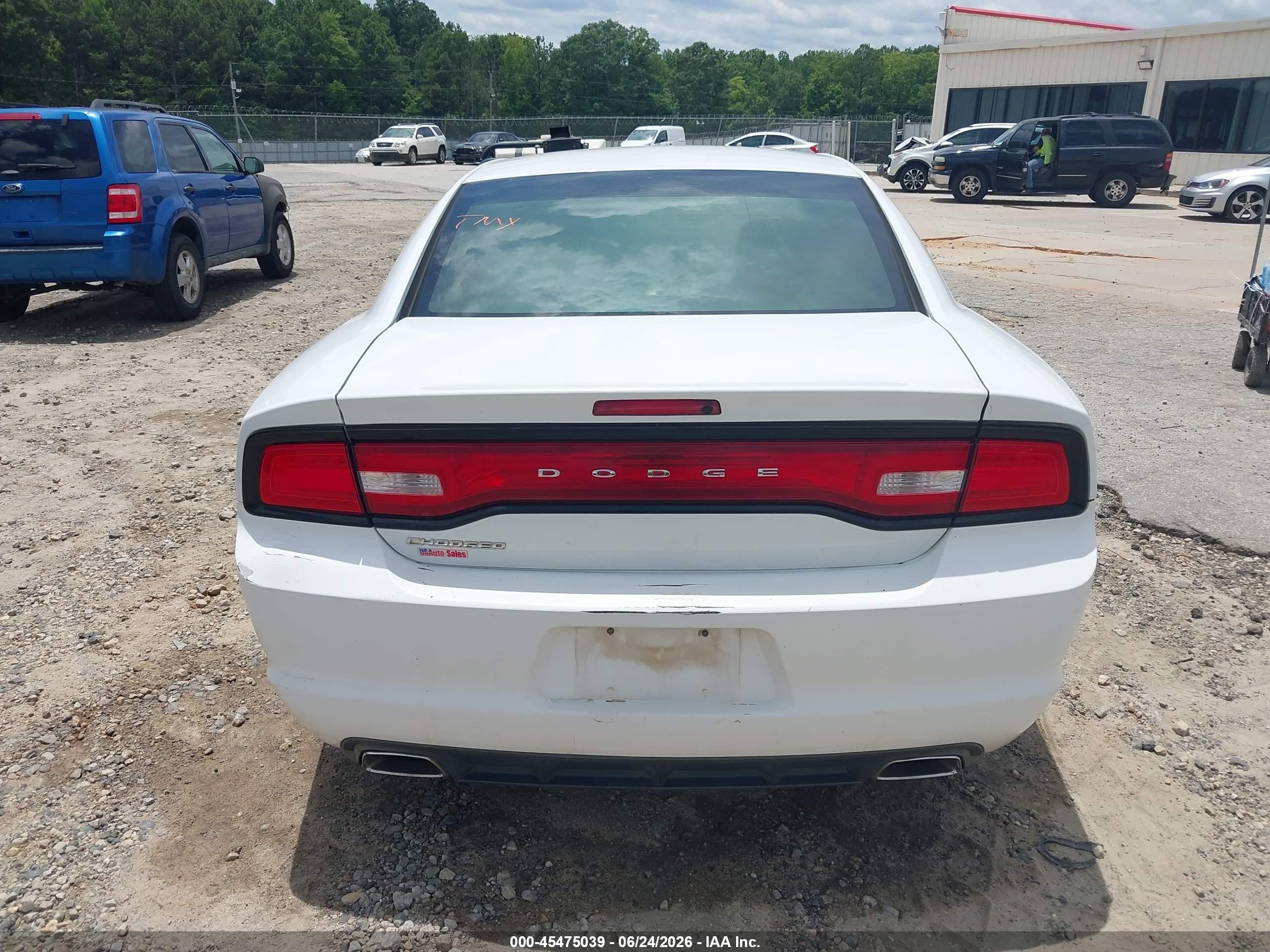 2014 Dodge Charger Se White vin: 2C3CDXBG2EH274733