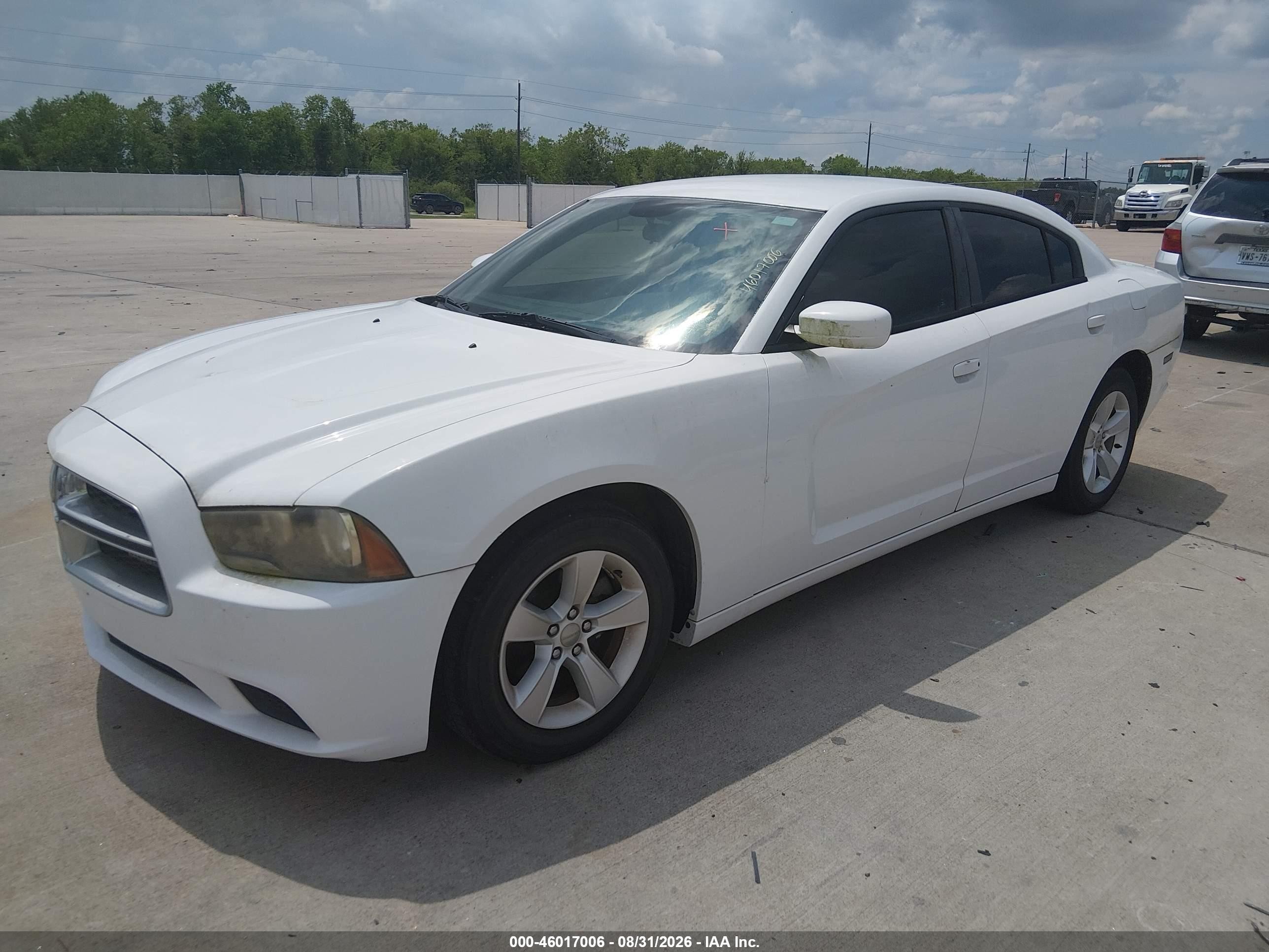 2014 Dodge Charger Se White vin: 2C3CDXBG2EH307889