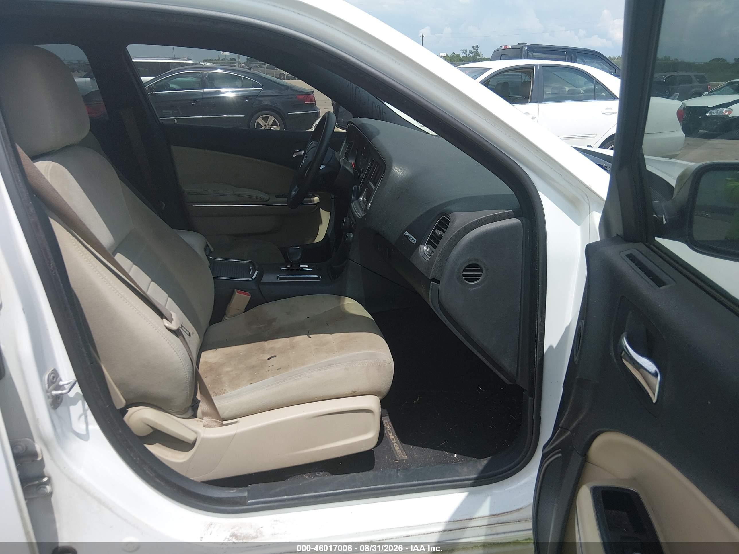 2014 Dodge Charger Se White vin: 2C3CDXBG2EH307889