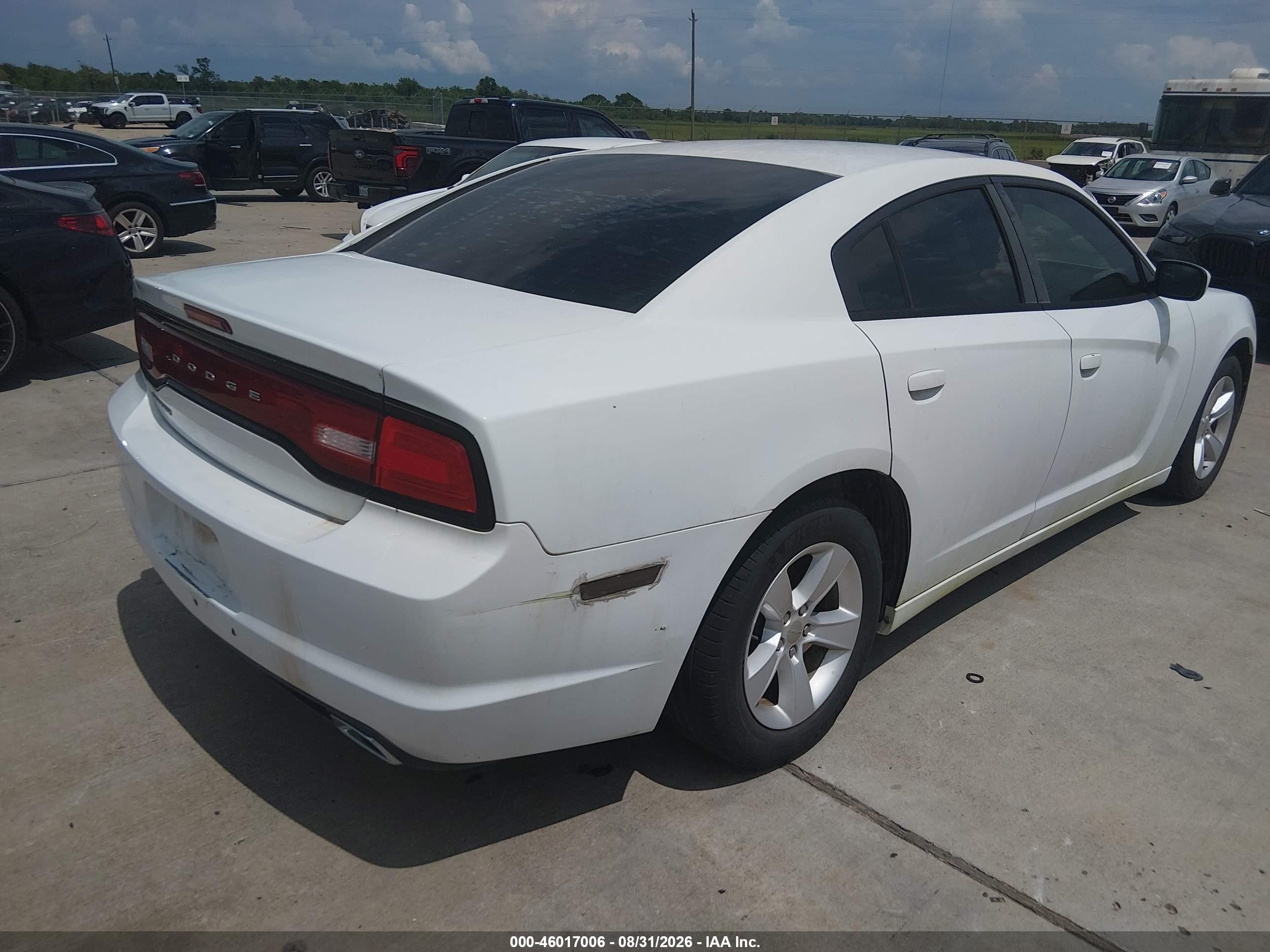 2014 Dodge Charger Se White vin: 2C3CDXBG2EH307889