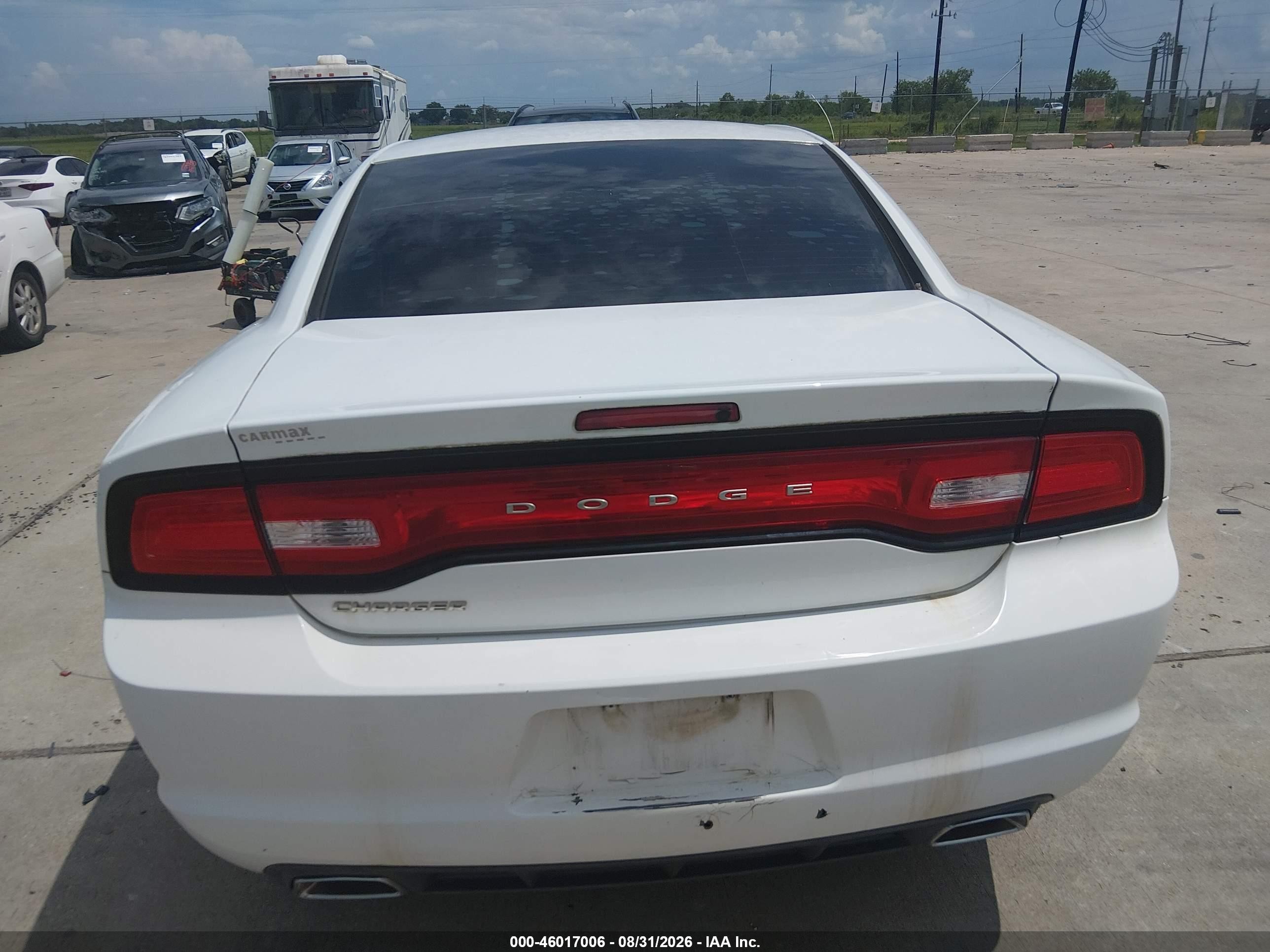 2014 Dodge Charger Se White vin: 2C3CDXBG2EH307889