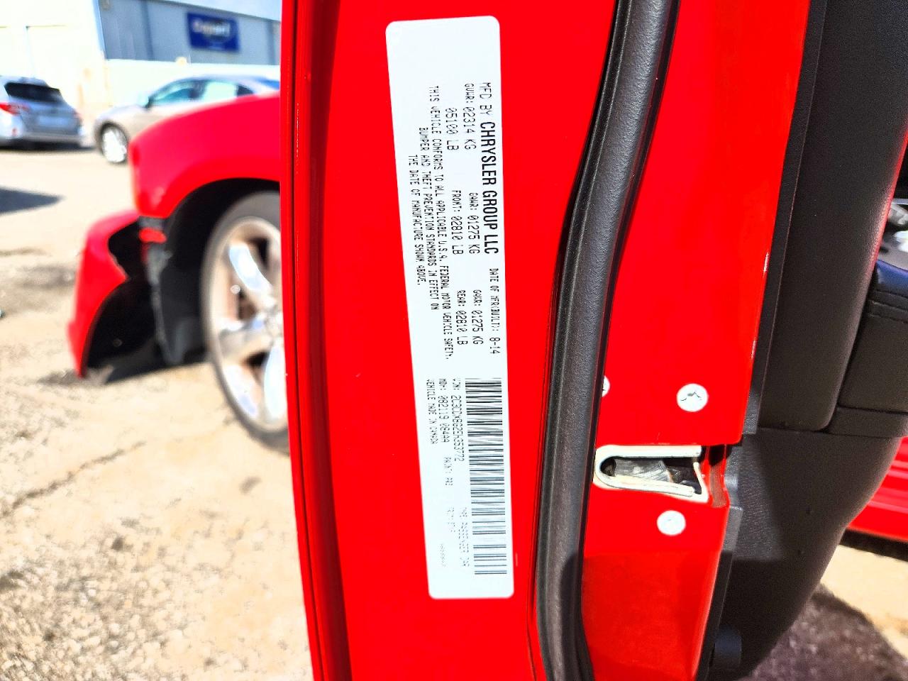 2014 Dodge Charger Se Red vin: 2C3CDXBG2EH353772