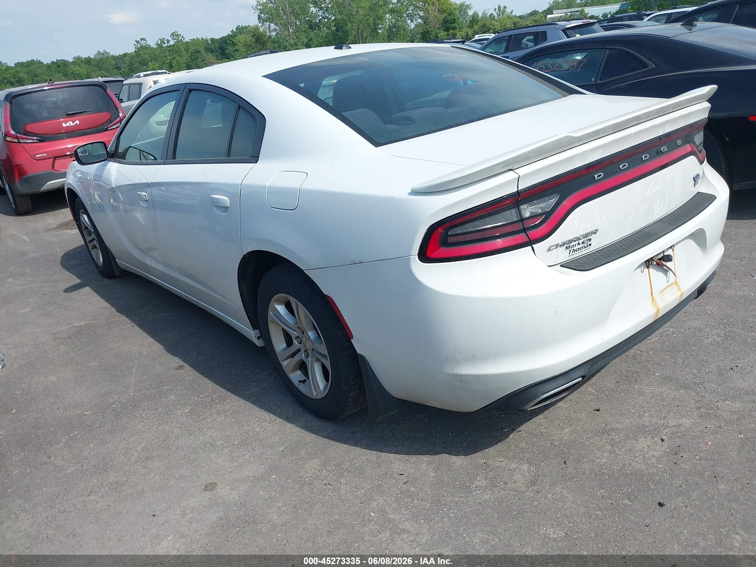 2015 Dodge Charger Se White vin: 2C3CDXBG2FH731719
