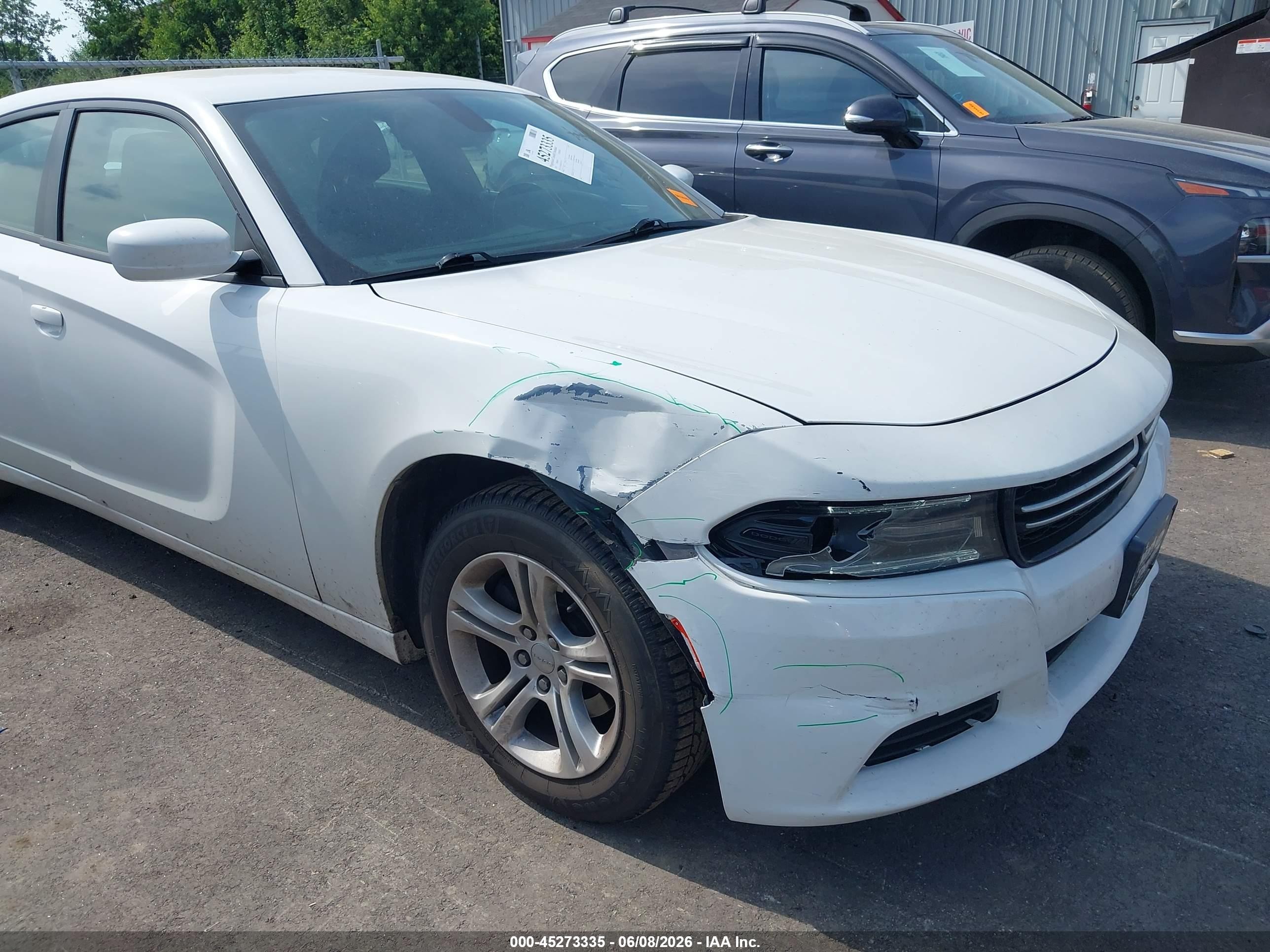 2015 Dodge Charger Se White vin: 2C3CDXBG2FH731719