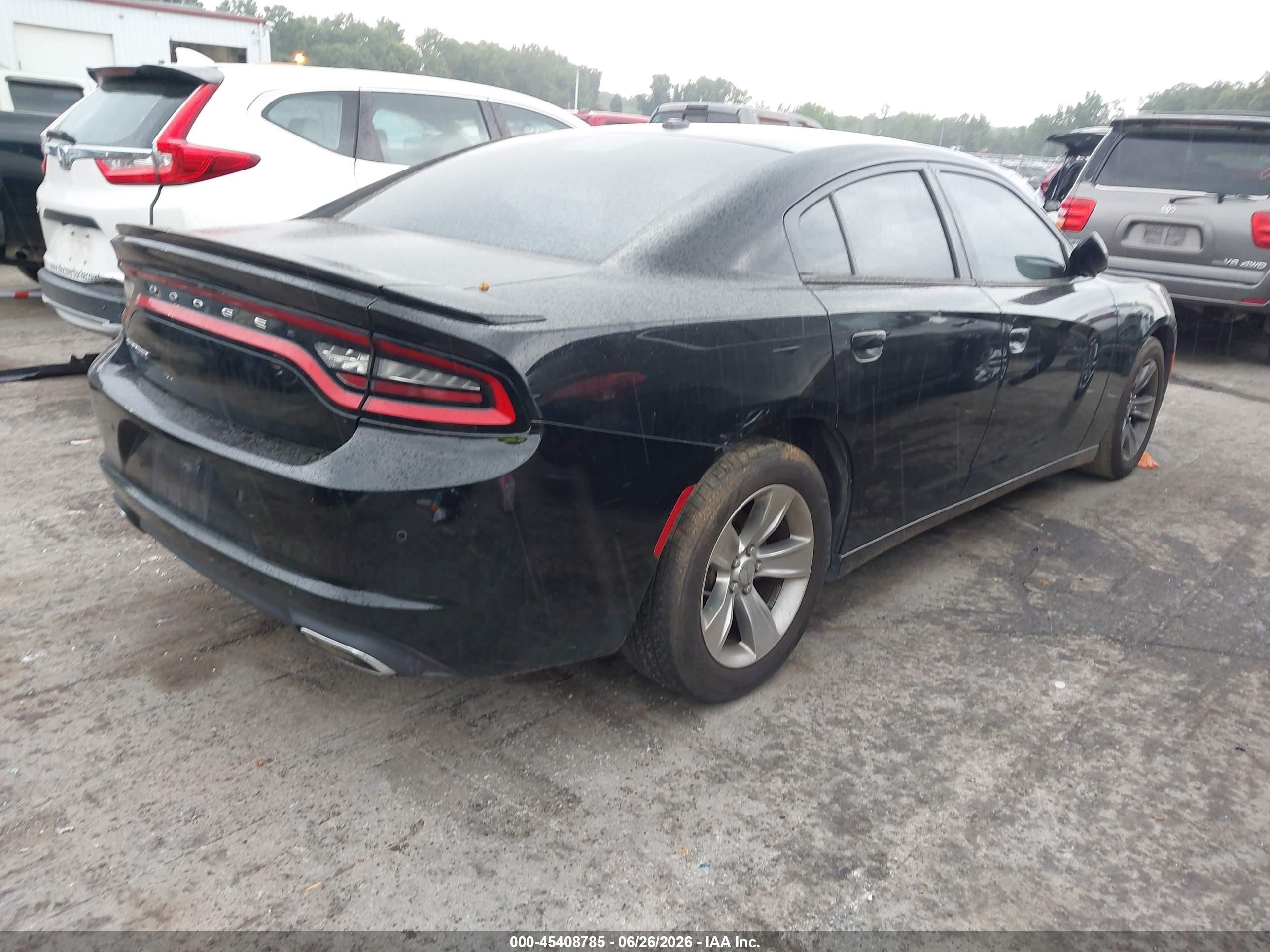 2015 Dodge Charger Se Black vin: 2C3CDXBG2FH735303