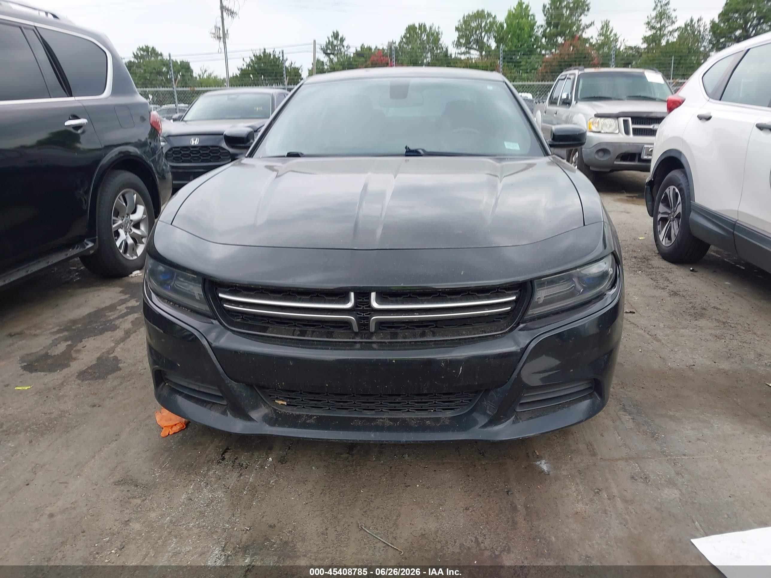 2015 Dodge Charger Se Black vin: 2C3CDXBG2FH735303