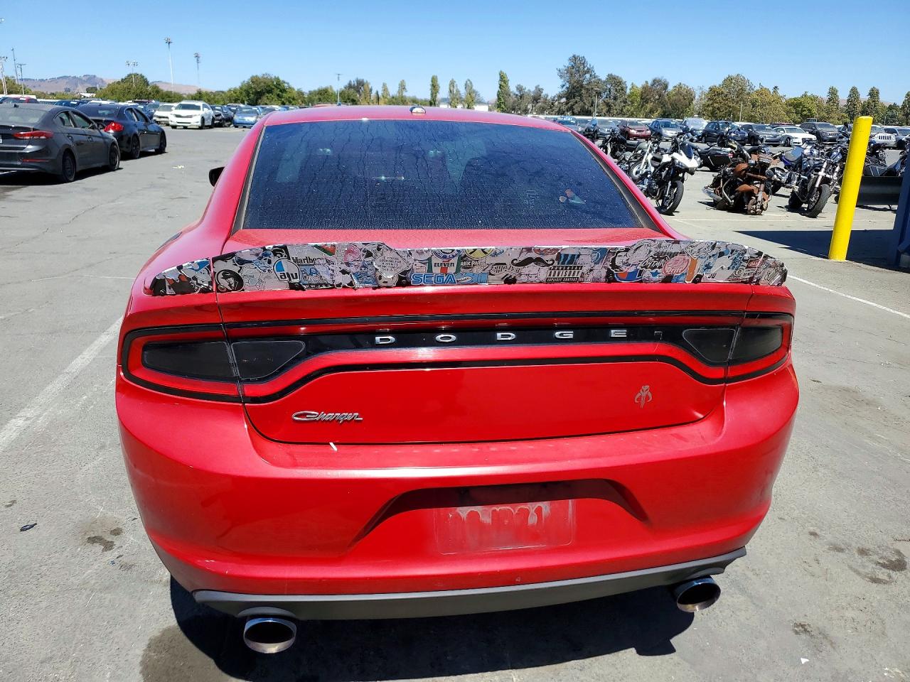 2015 Dodge Charger Se Red vin: 2C3CDXBG2FH762596