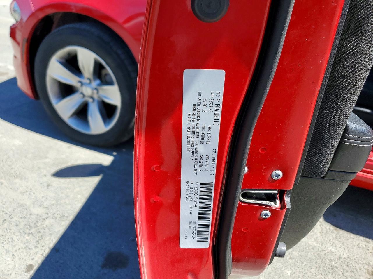 2015 Dodge Charger Se Red vin: 2C3CDXBG2FH762596