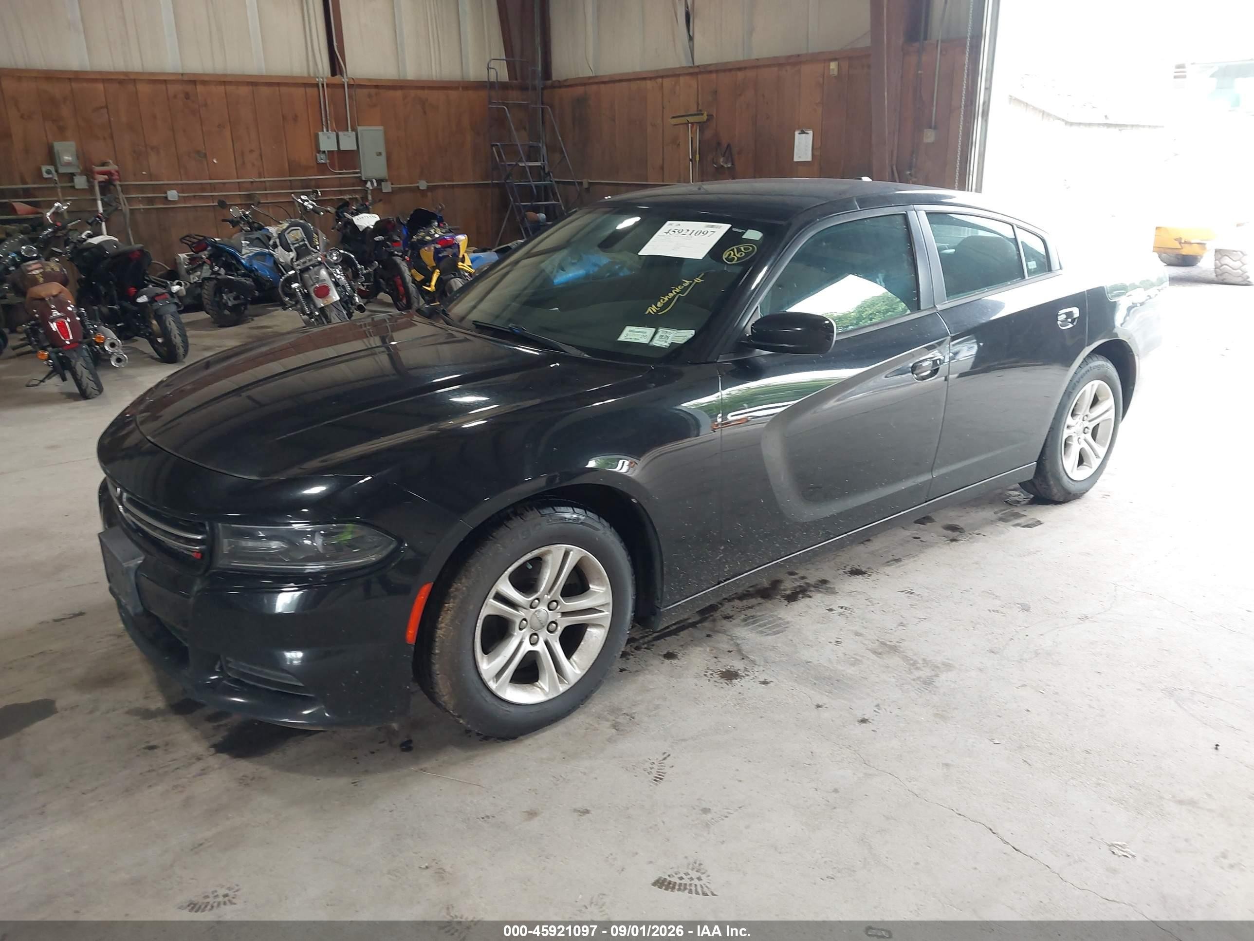 2015 Dodge Charger Se Black vin: 2C3CDXBG2FH790446