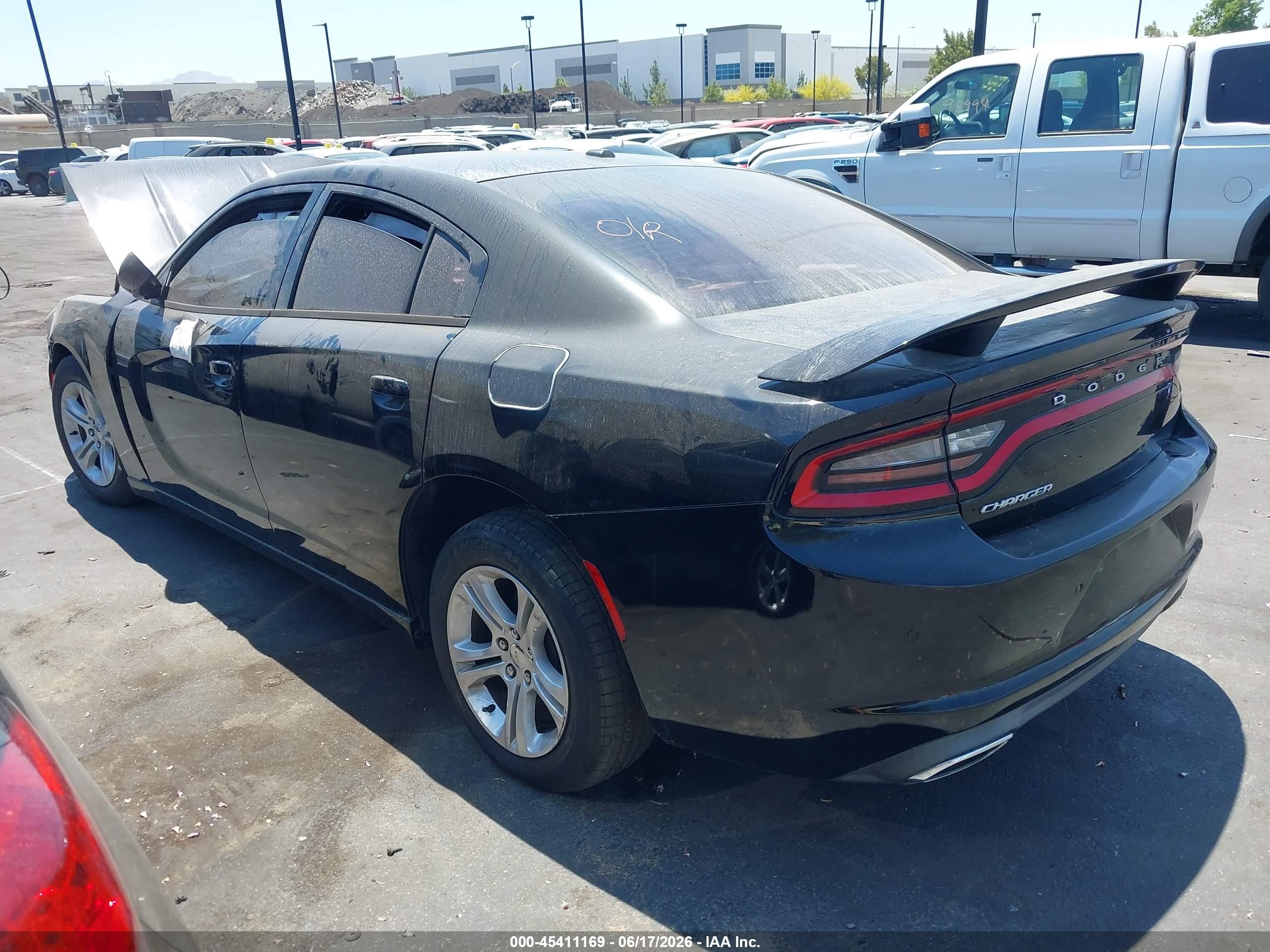 2015 Dodge Charger Se Black vin: 2C3CDXBG2FH790916