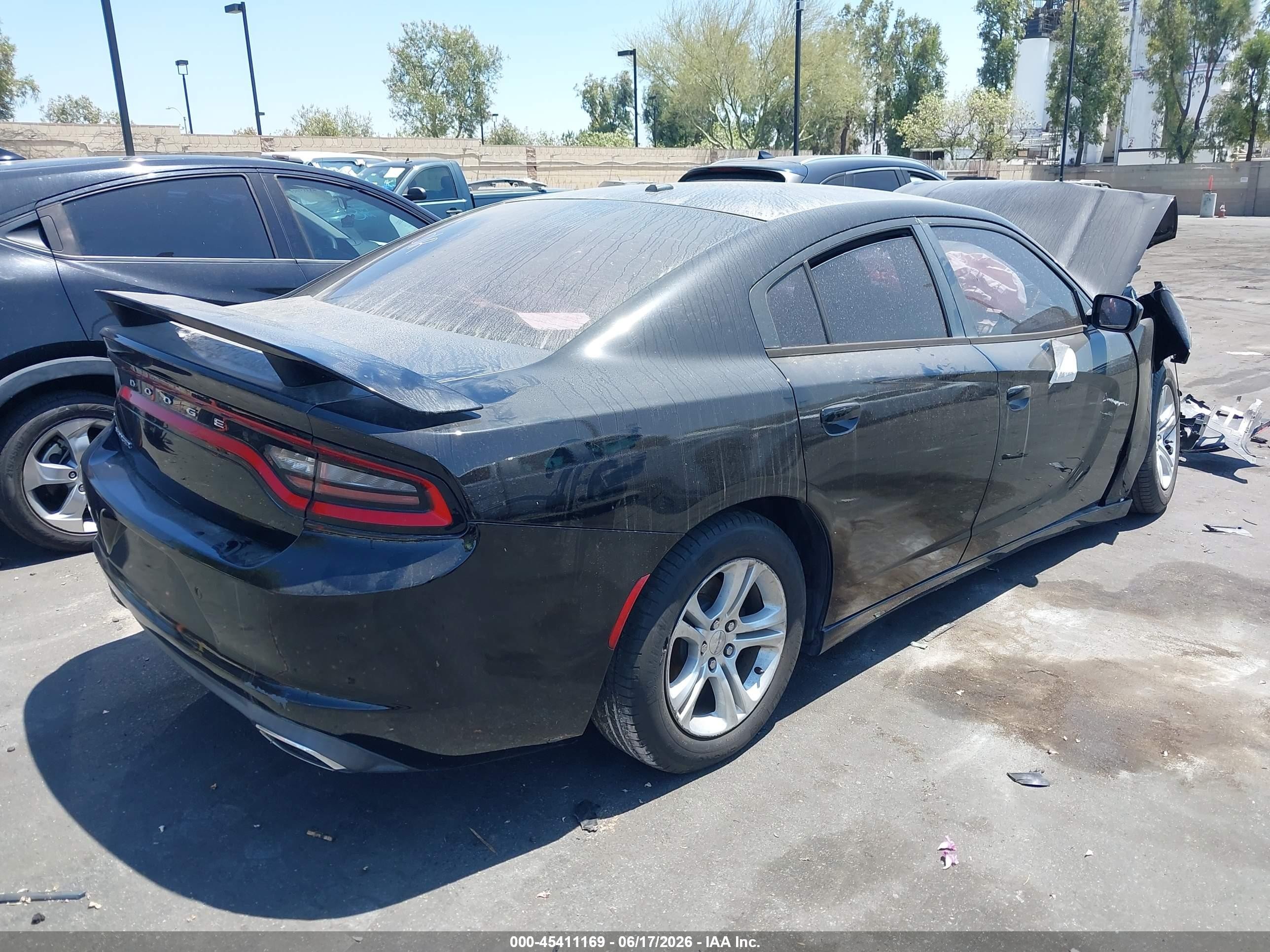 2015 Dodge Charger Se Black vin: 2C3CDXBG2FH790916